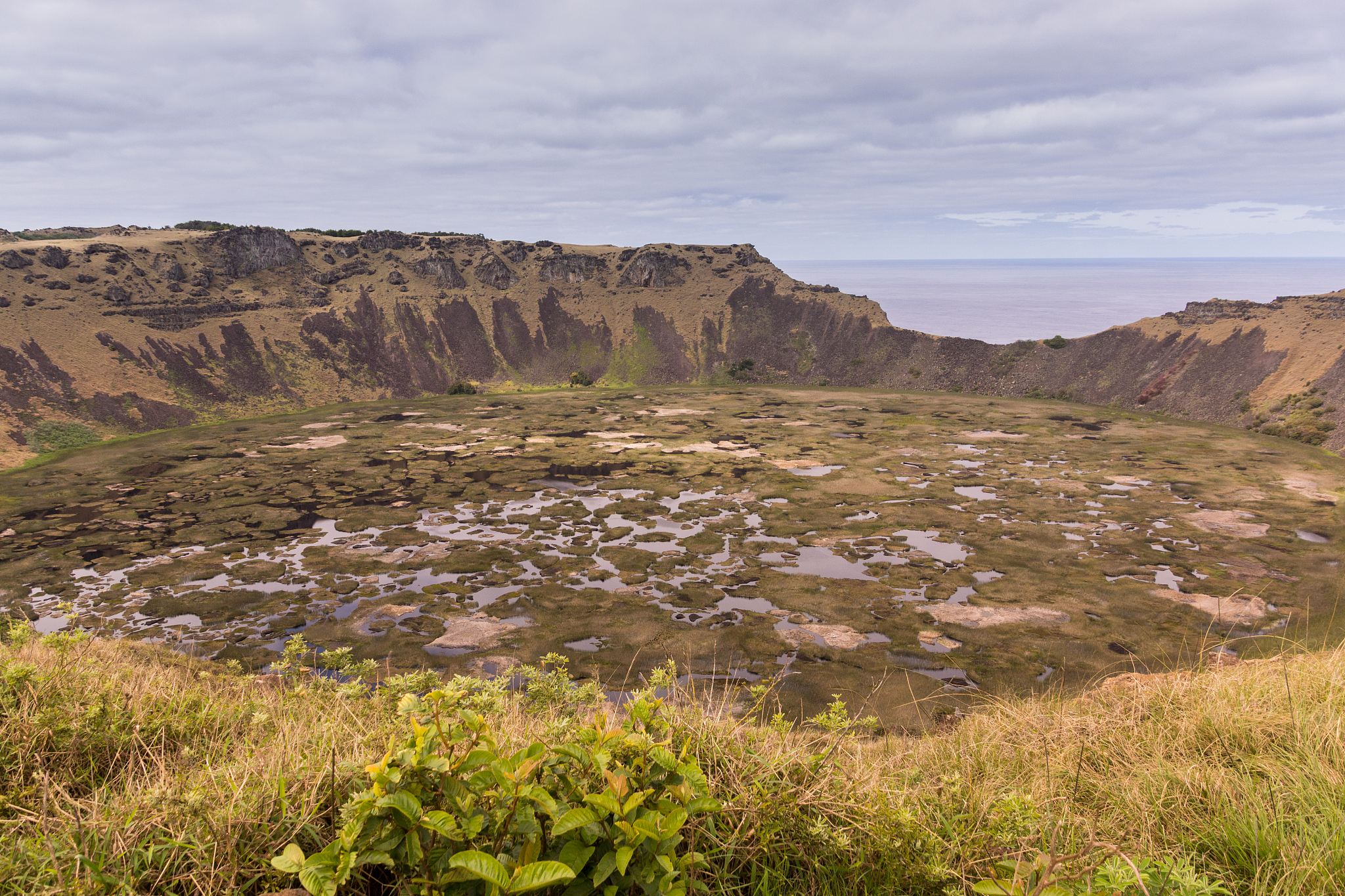 rano kau volcano, rapa nui