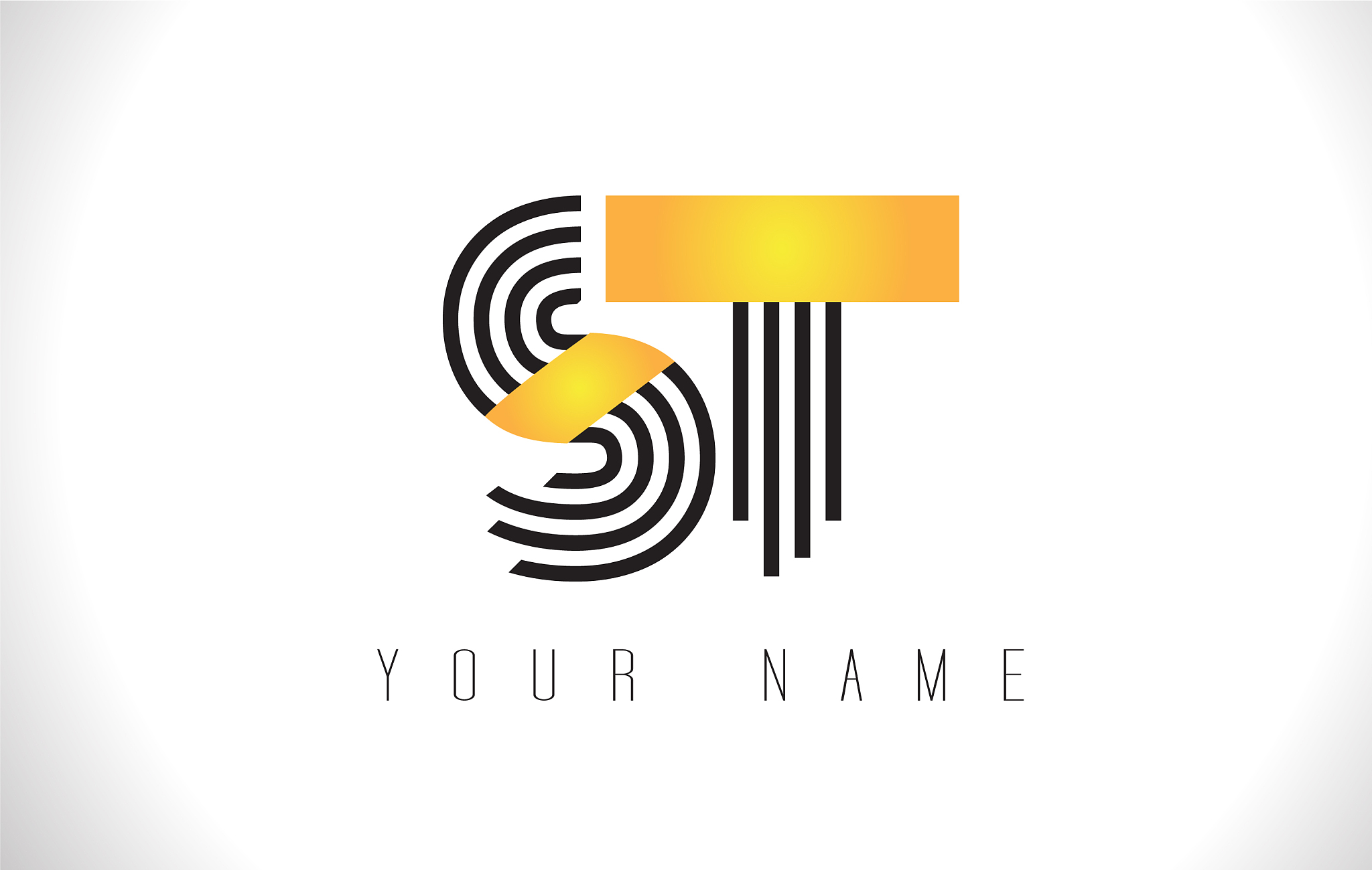 st black lines letter logo creative line letters