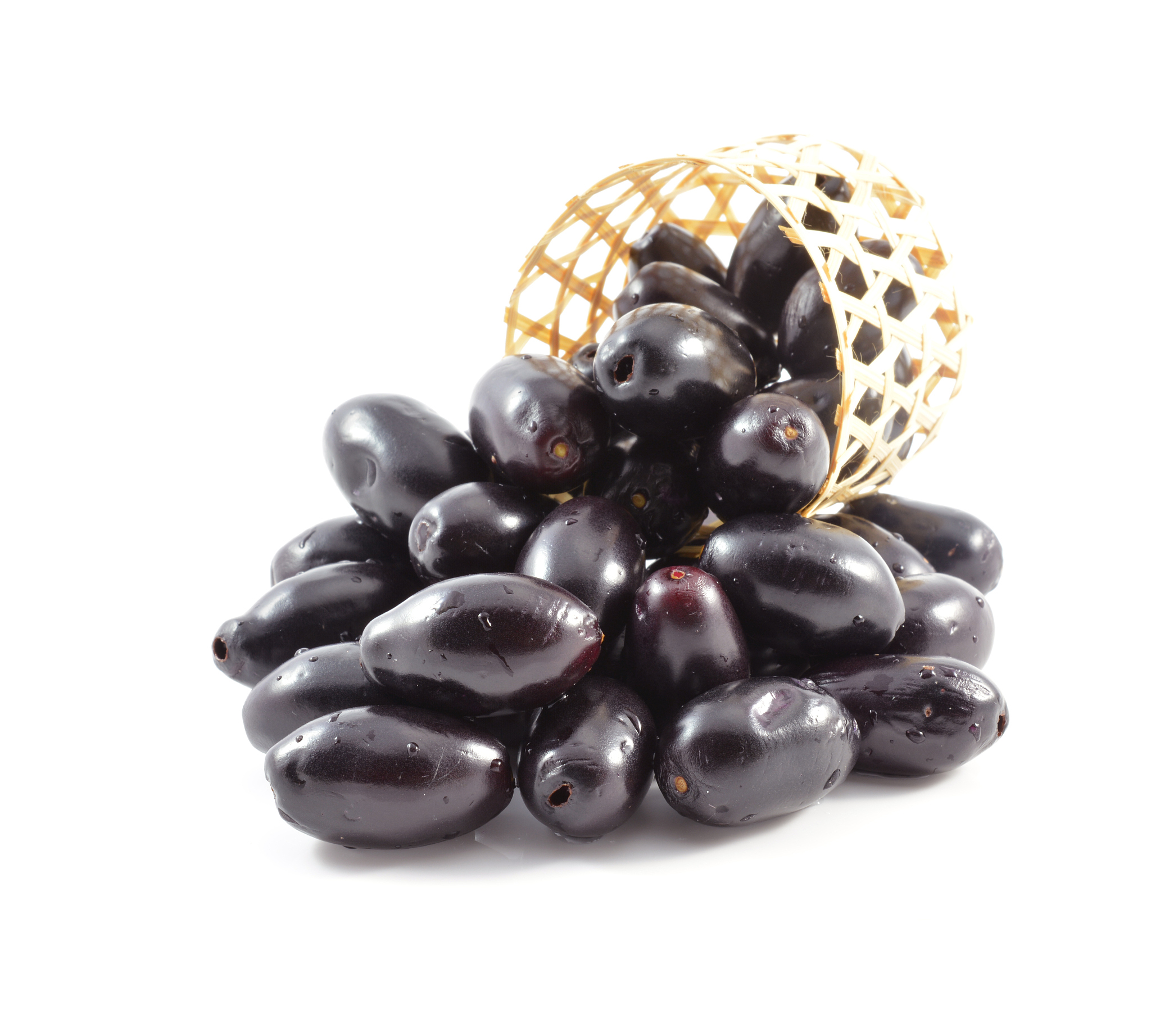 jambolan fruits on white background