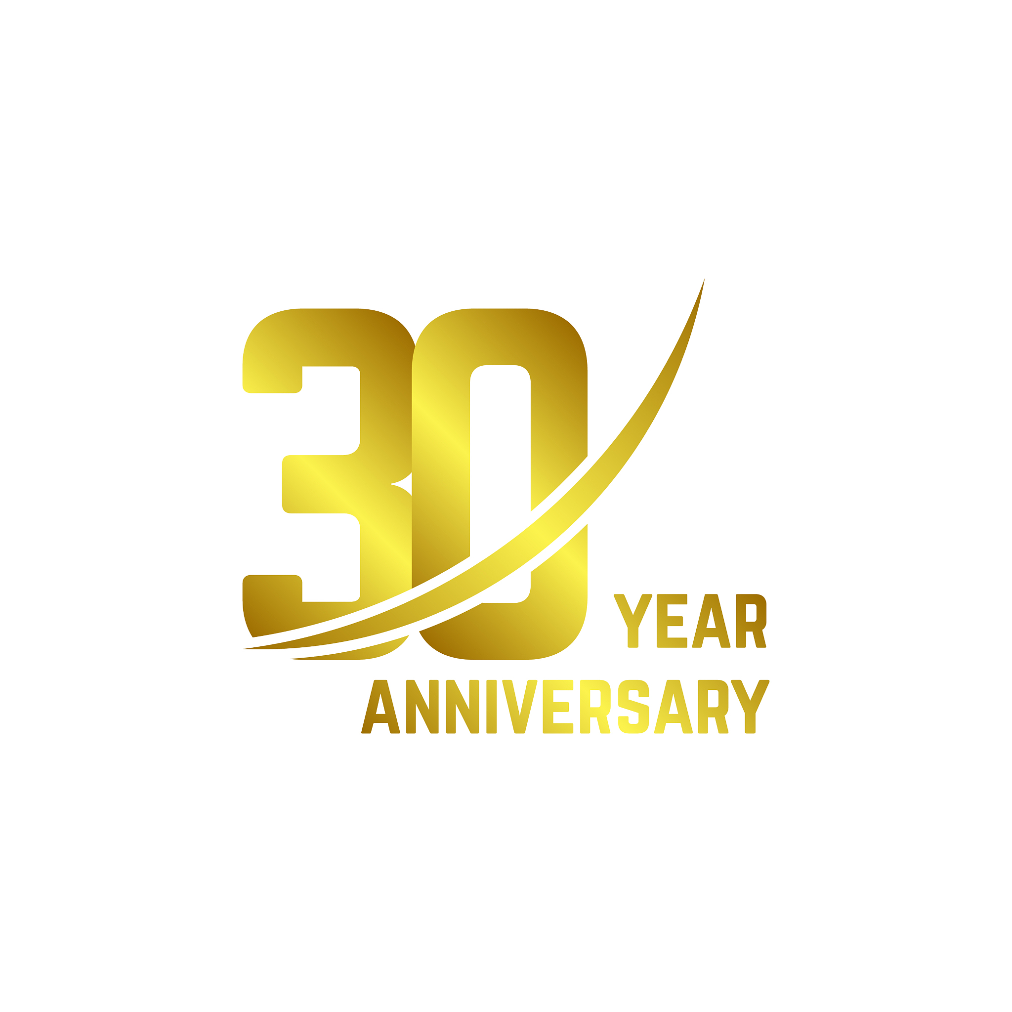 30 year anniversary logo template design