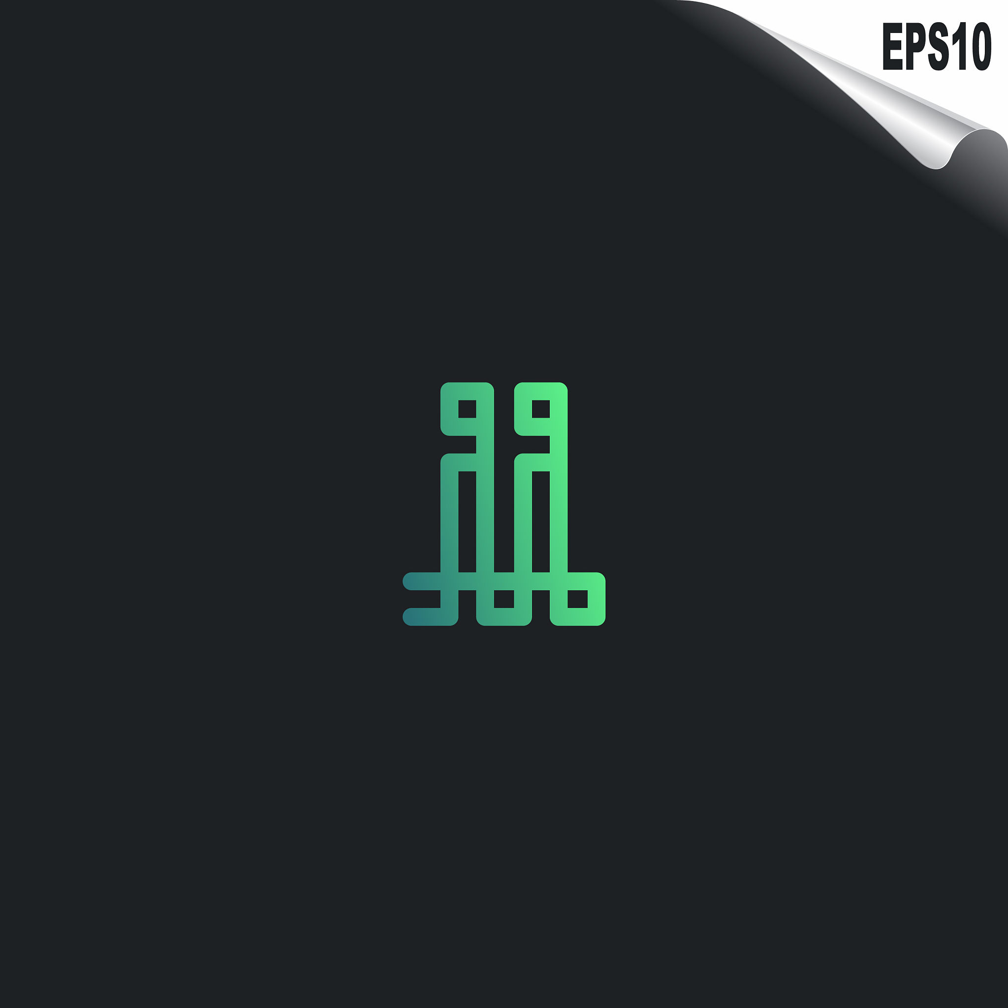 initial ii logo monogram design template simple