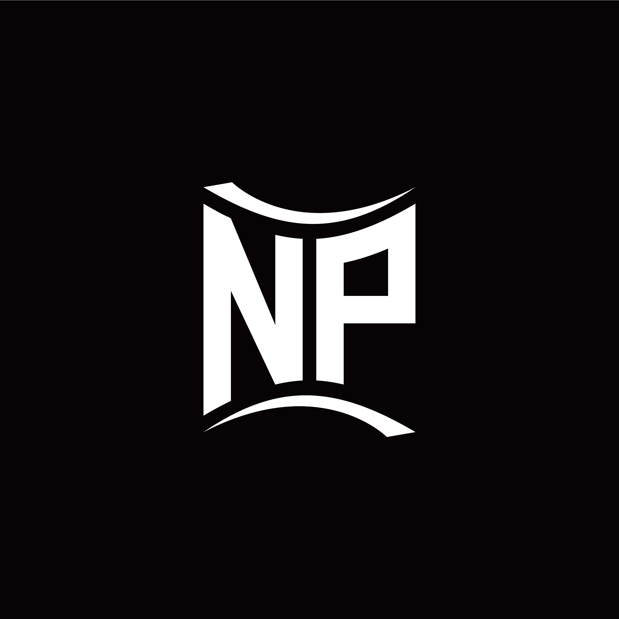 np initial letter logo design modern template