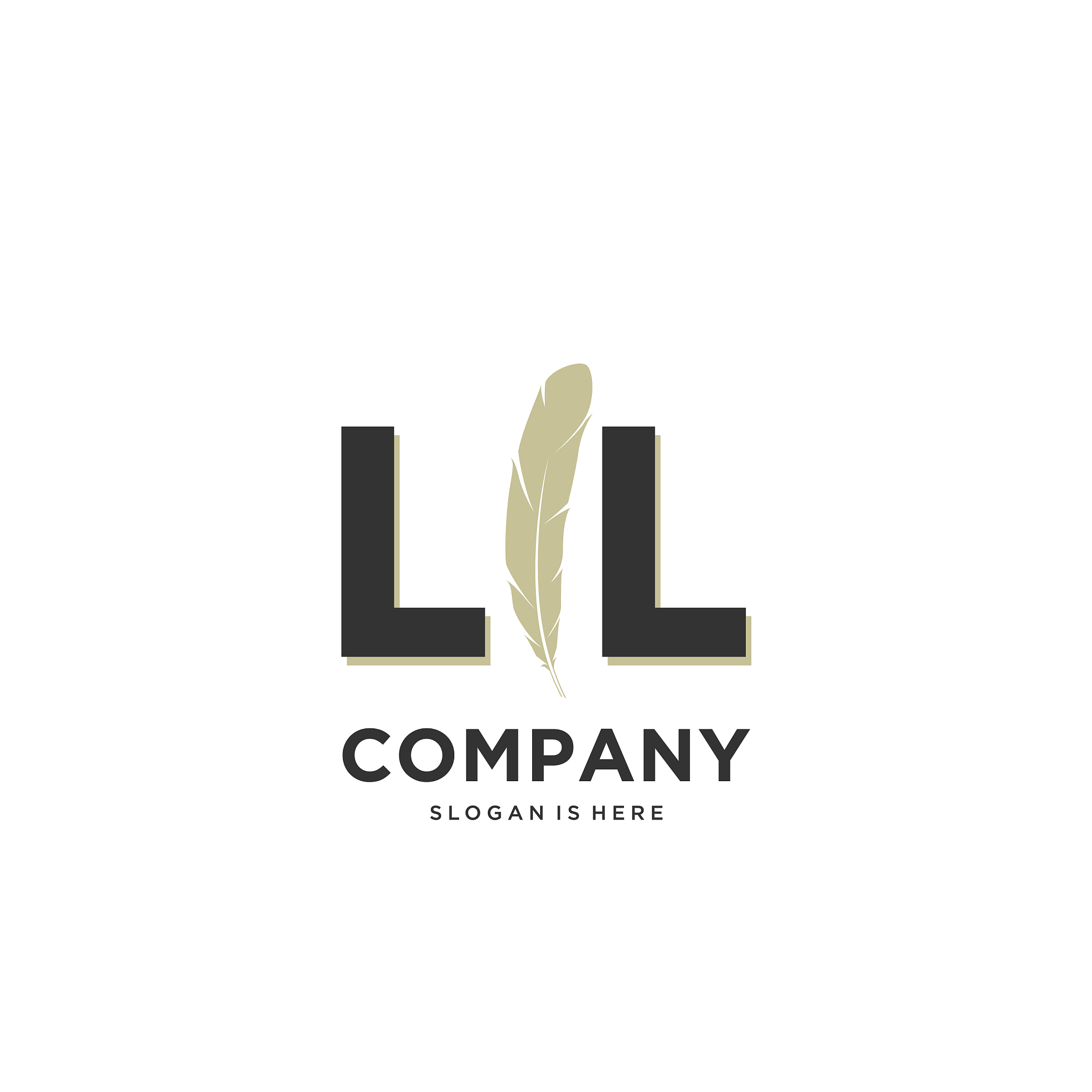 initial ll letter unique attractive creative