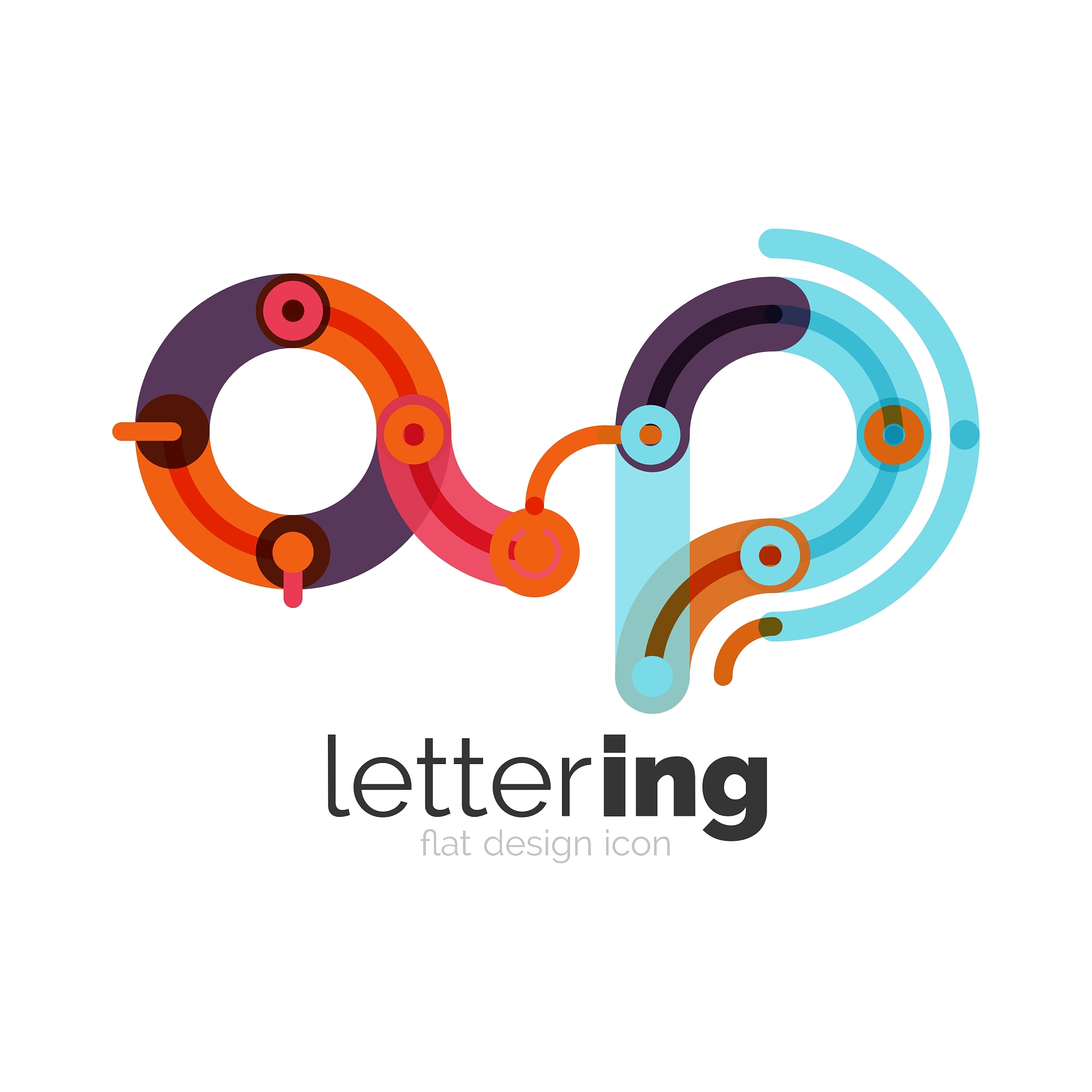 linear business logo letter