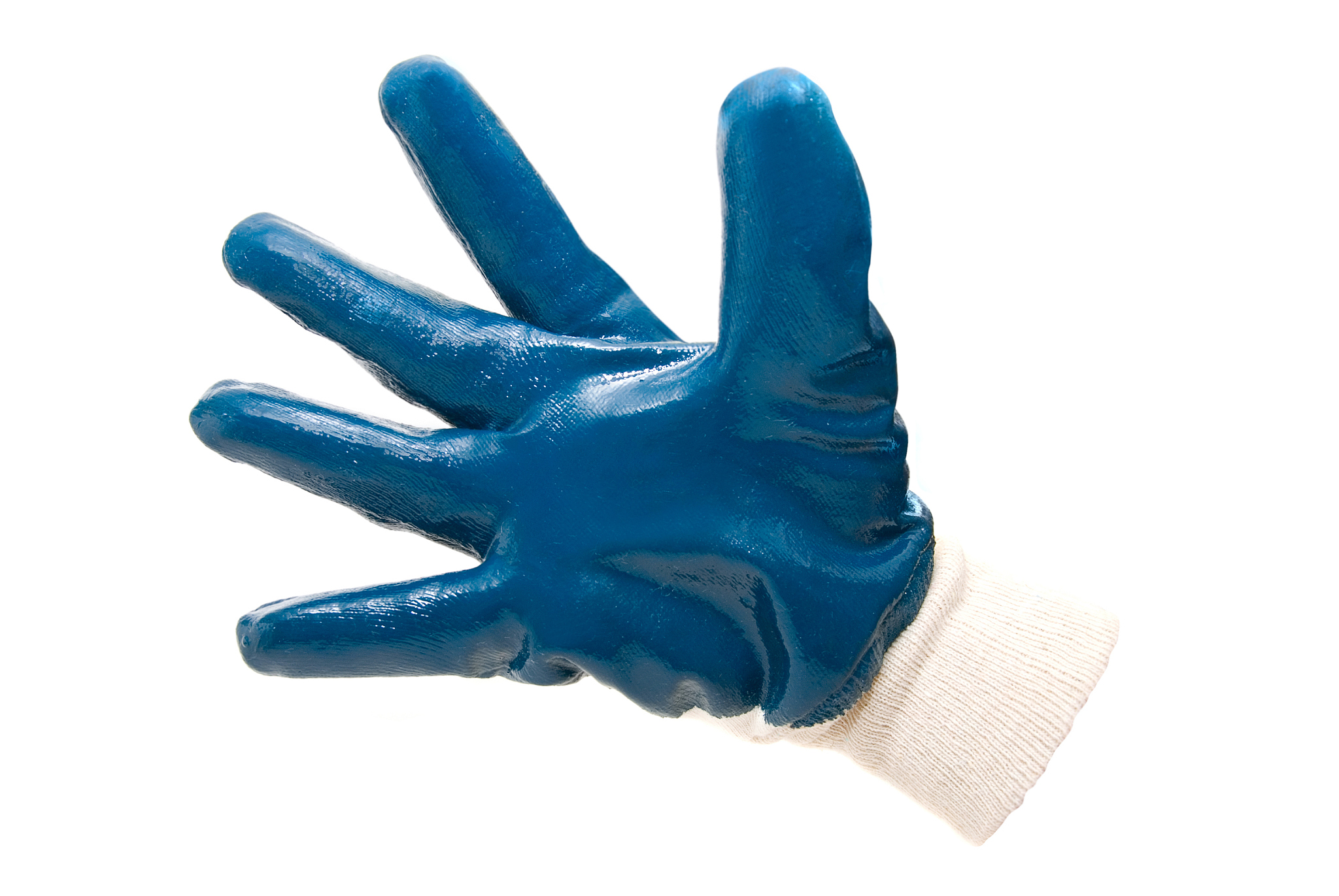 blue work industrial glove