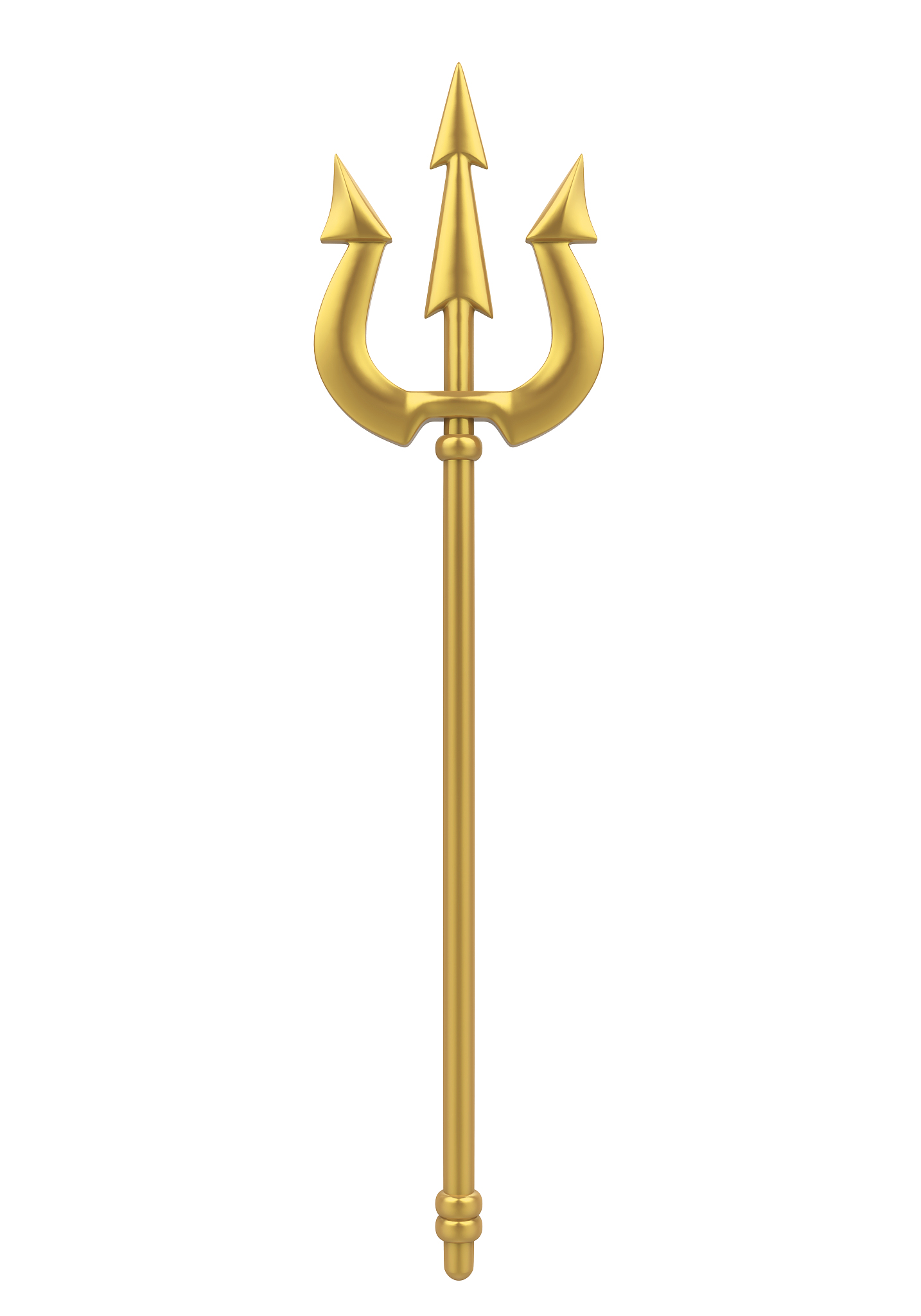 golden trident isolated