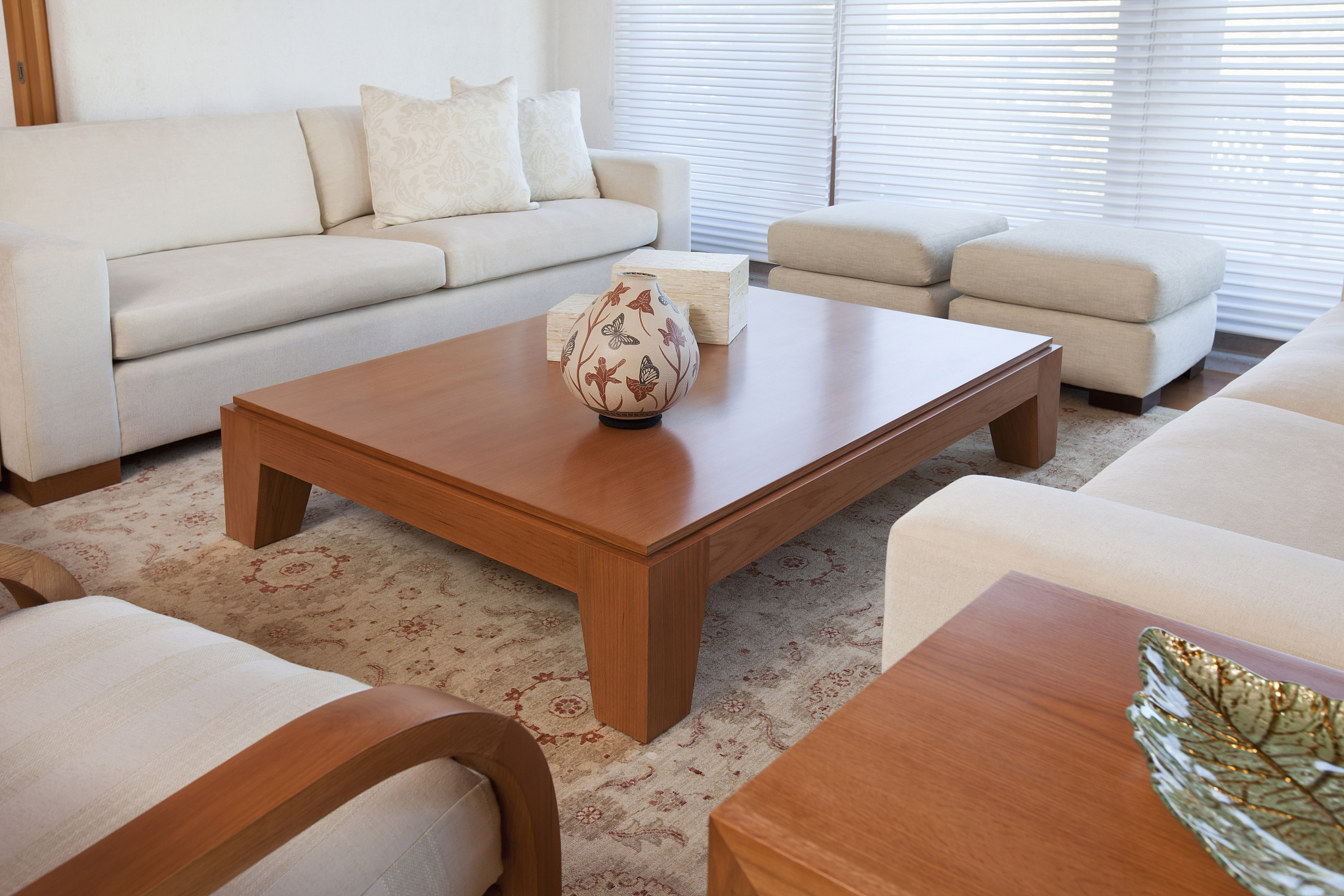 living room with furnishings in a modern house.
