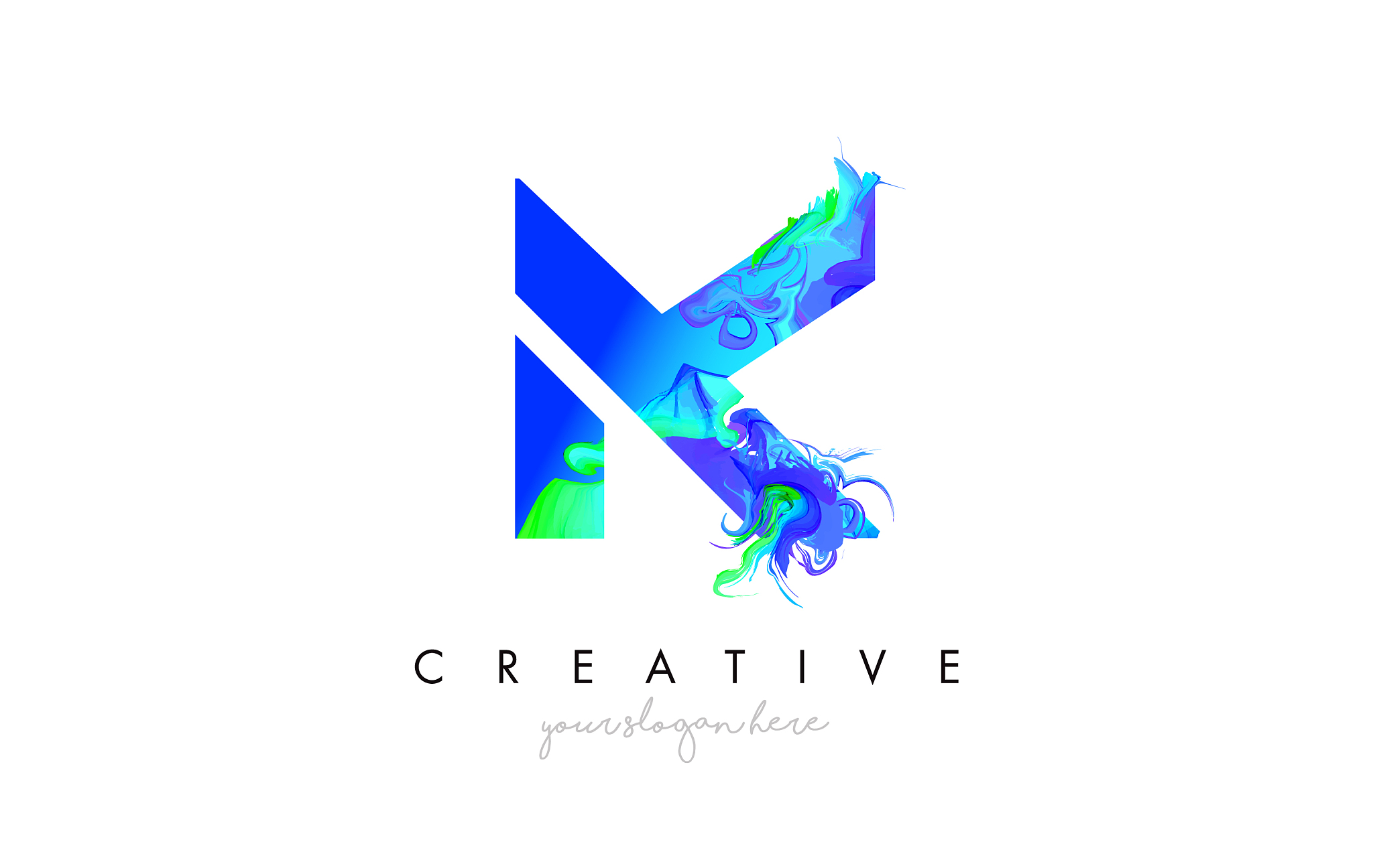 k letter icon design logo with creative artistic