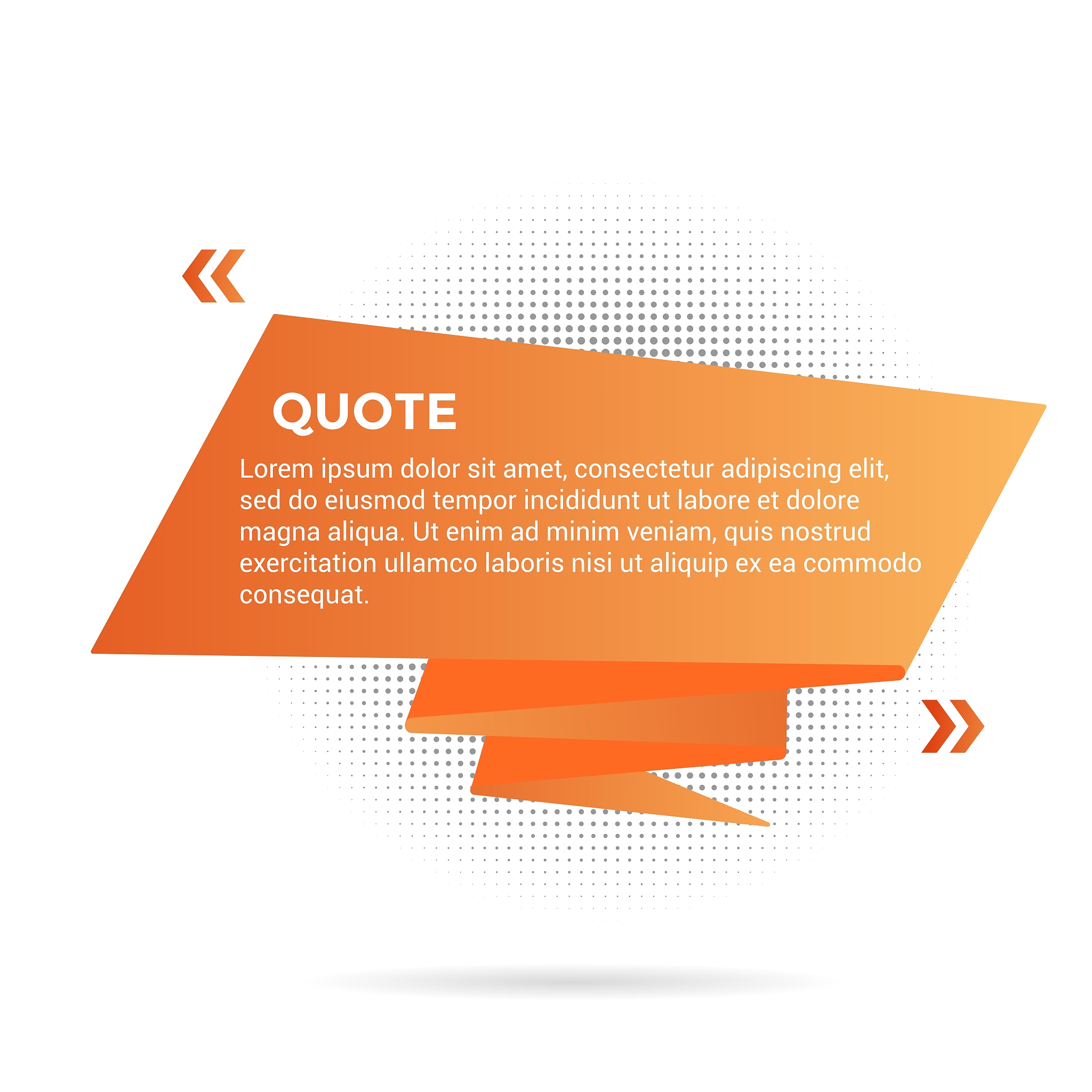 big ribbon with quote text space vector illustration isolated on