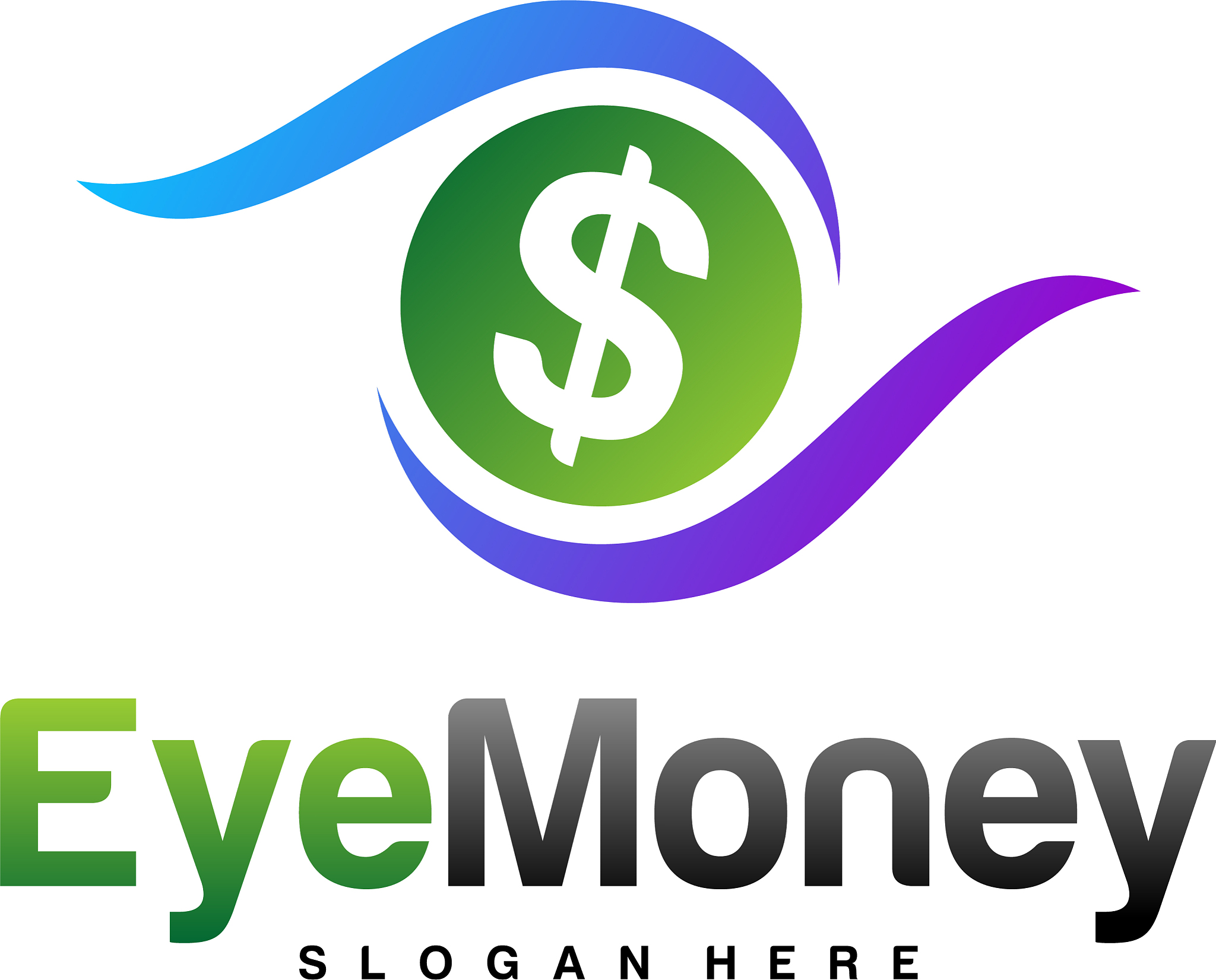 money eye logo design concept eye money logo