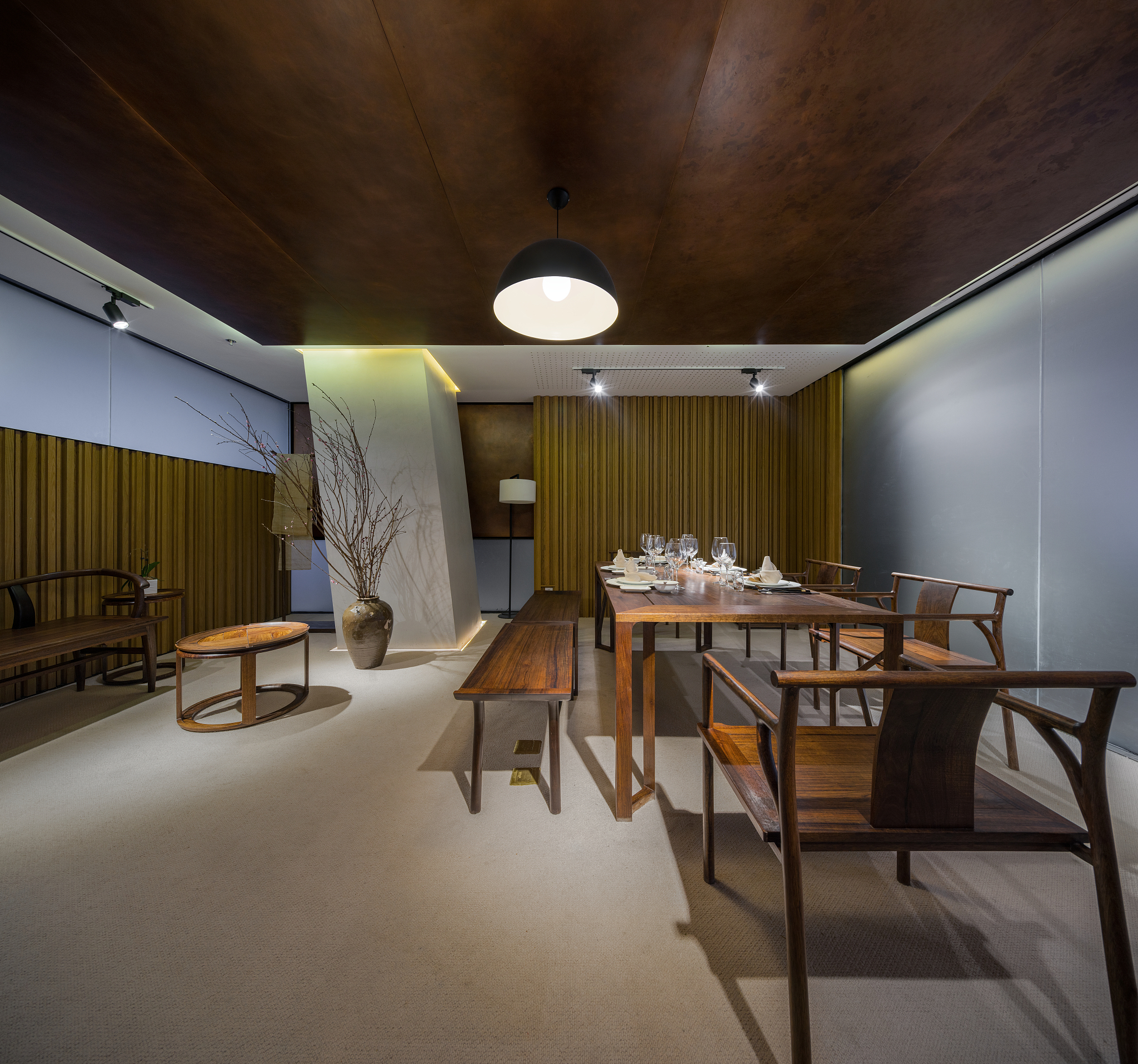 酒店餐廳設計 | 傳統典雅中式融合現代簡約風格