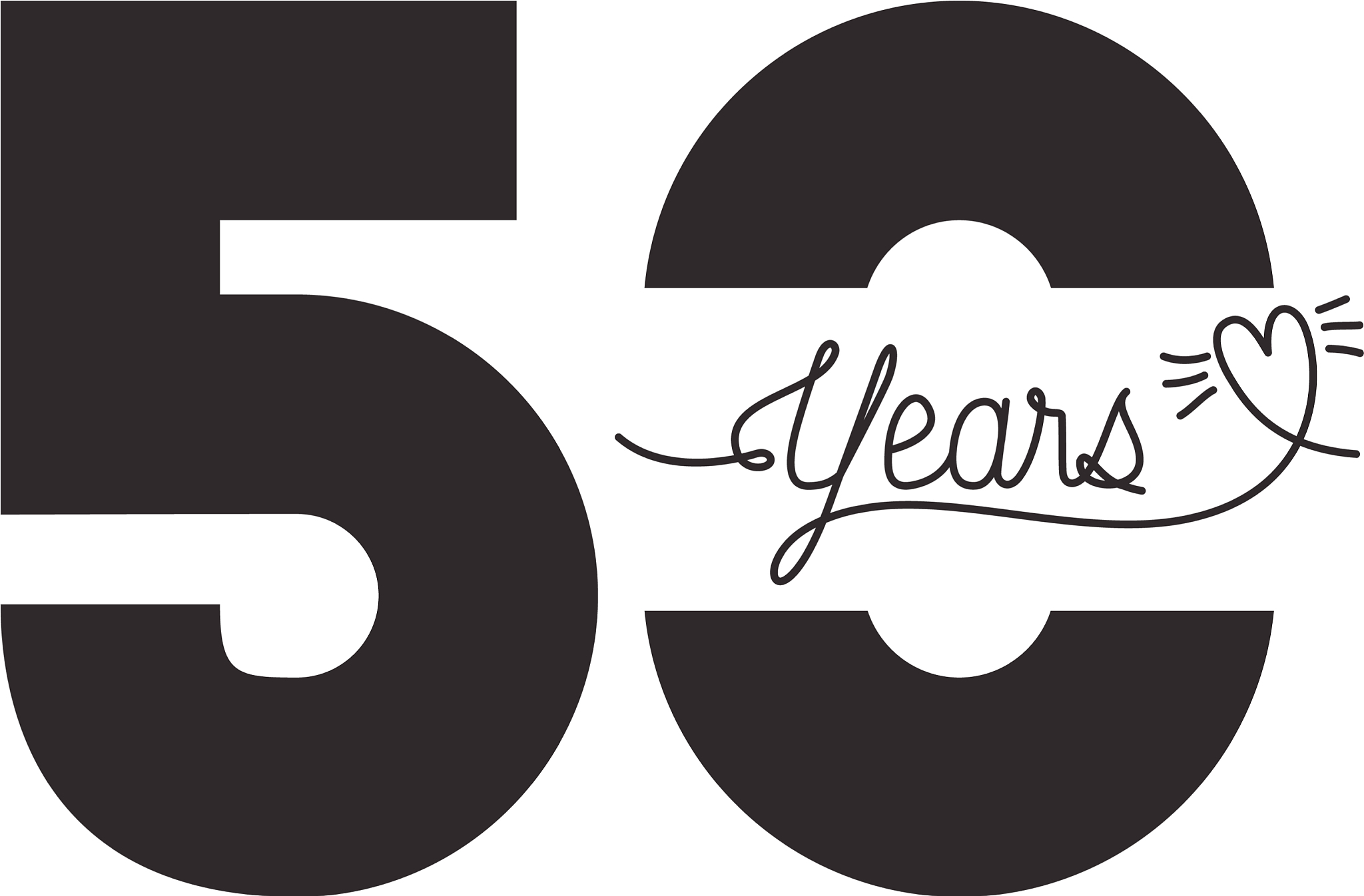number 50 for anniversary celebration card icon