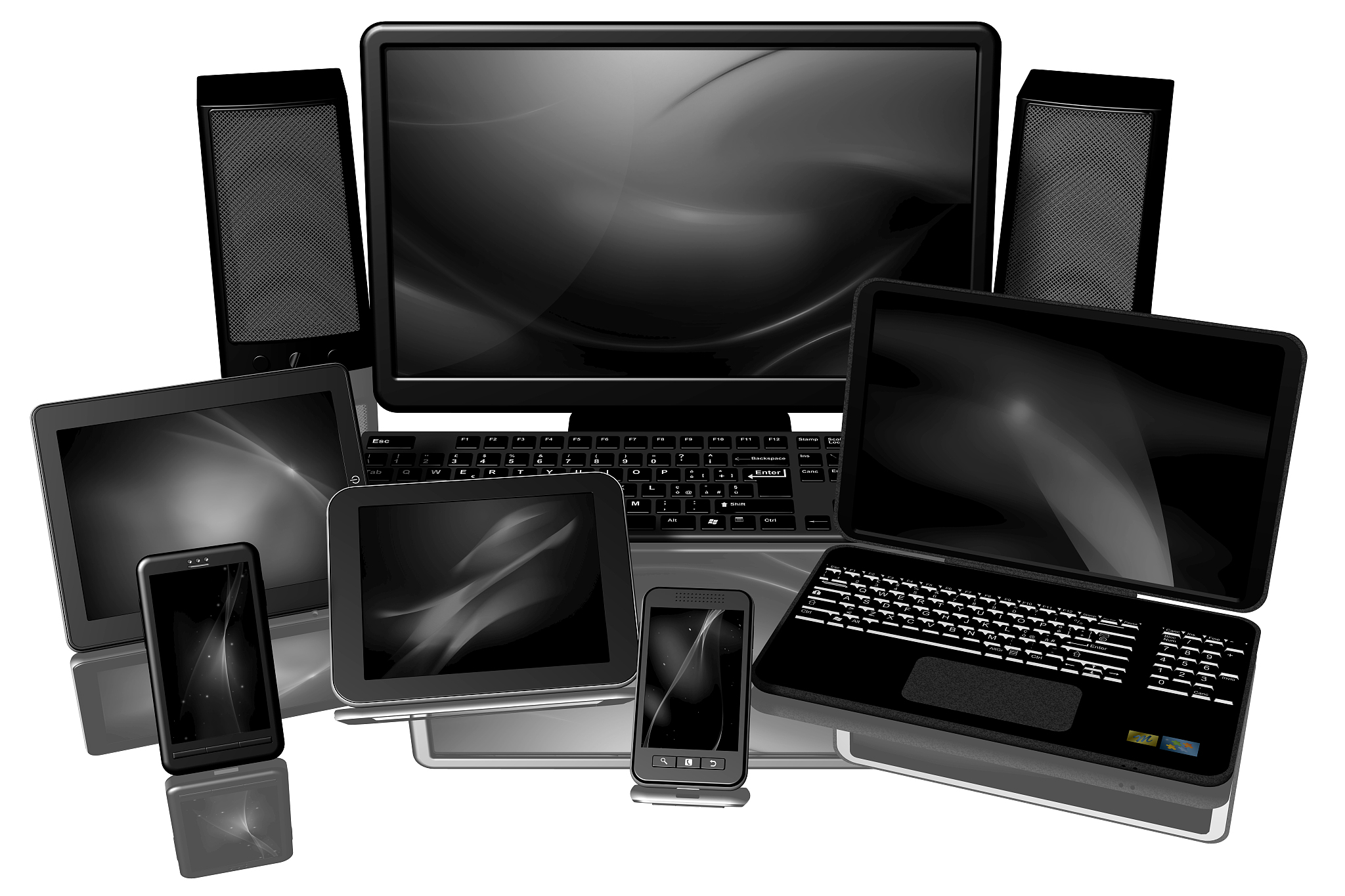 3d illustration - pc, computer,smartphone, tablet