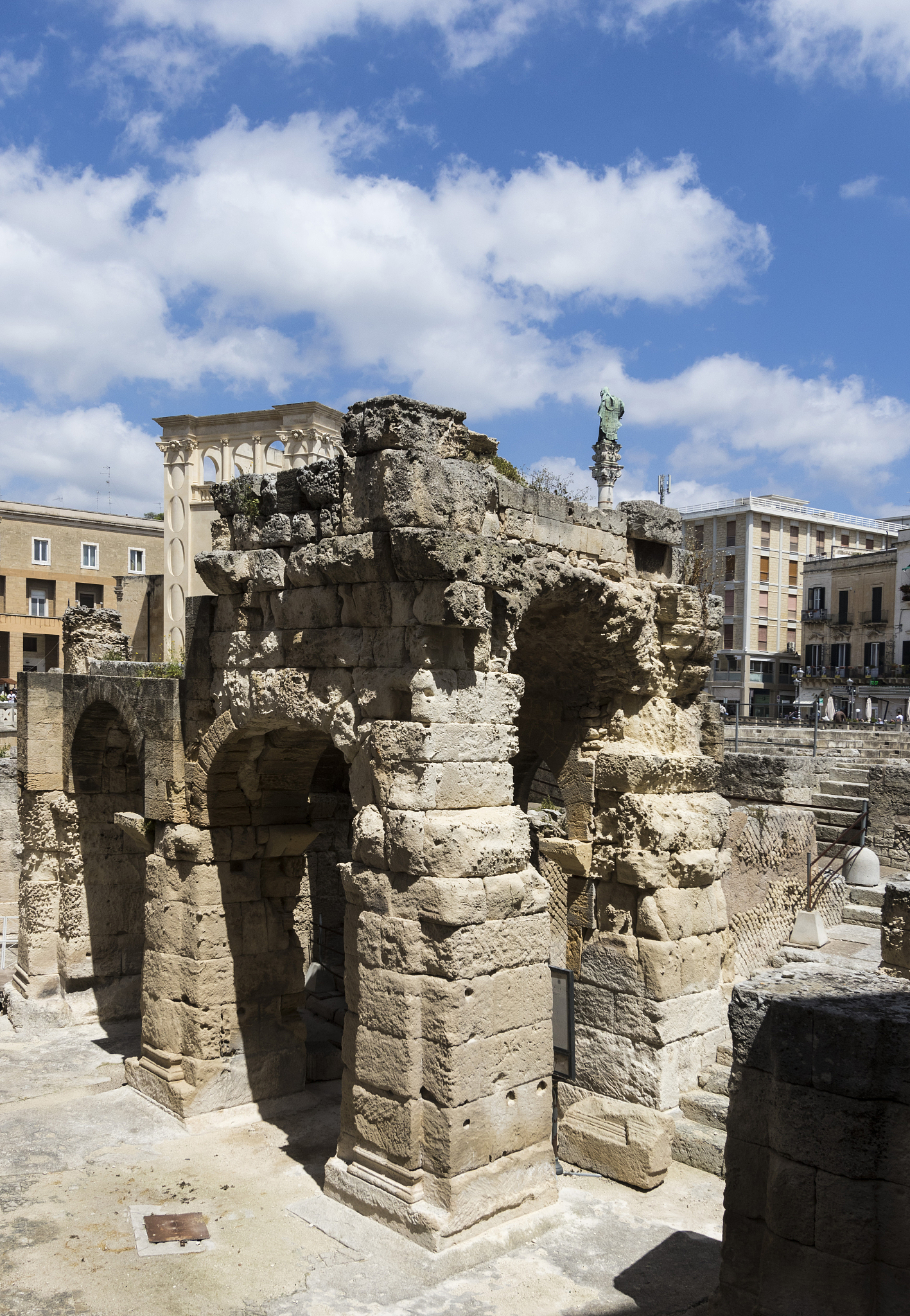 roman amphitheater of lecce, italy