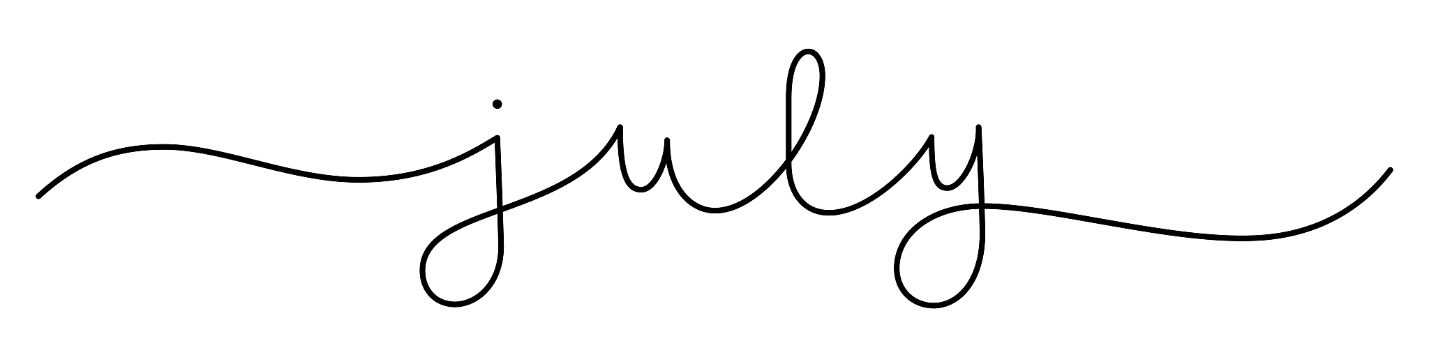 july monoline calligraphy banner