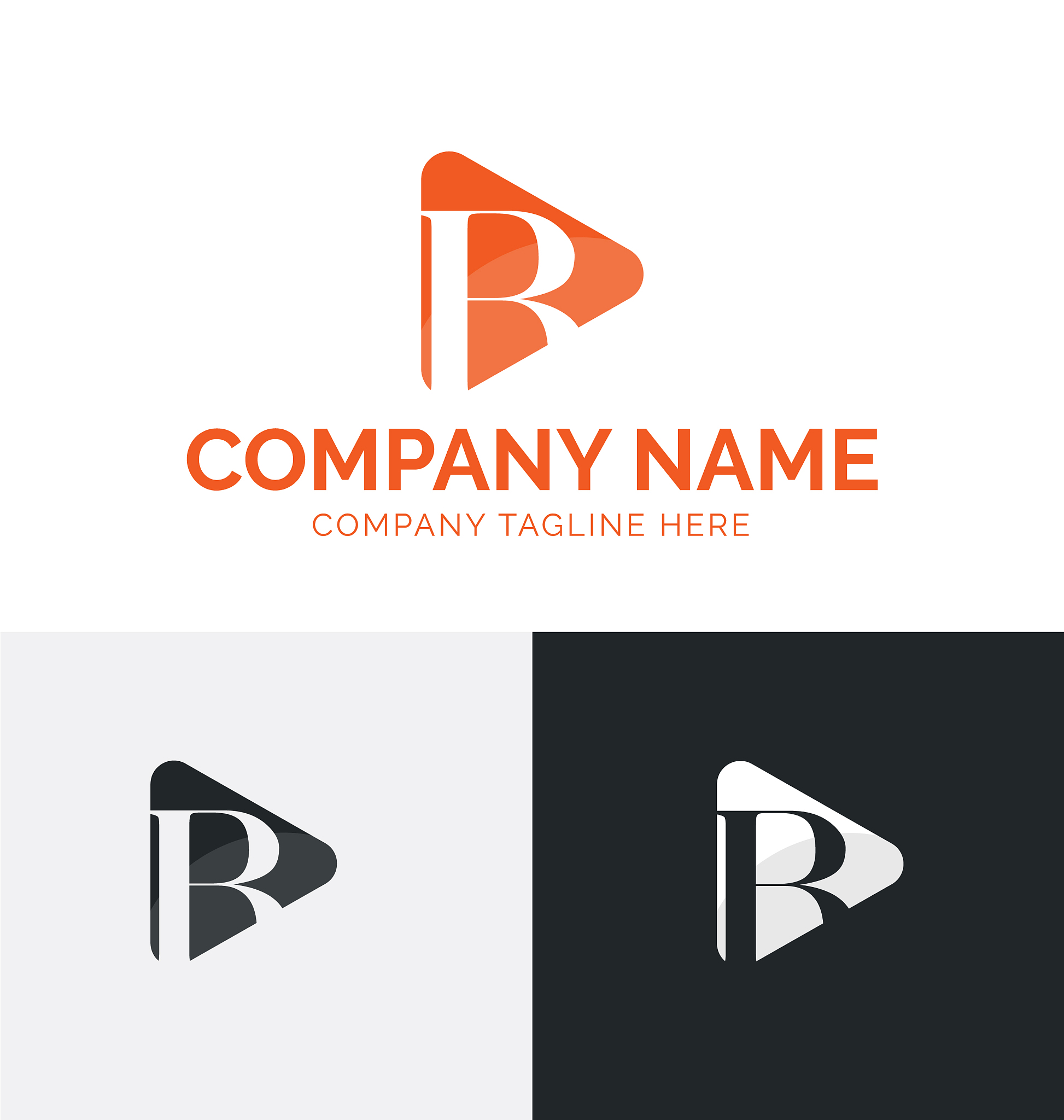 b letter logo template