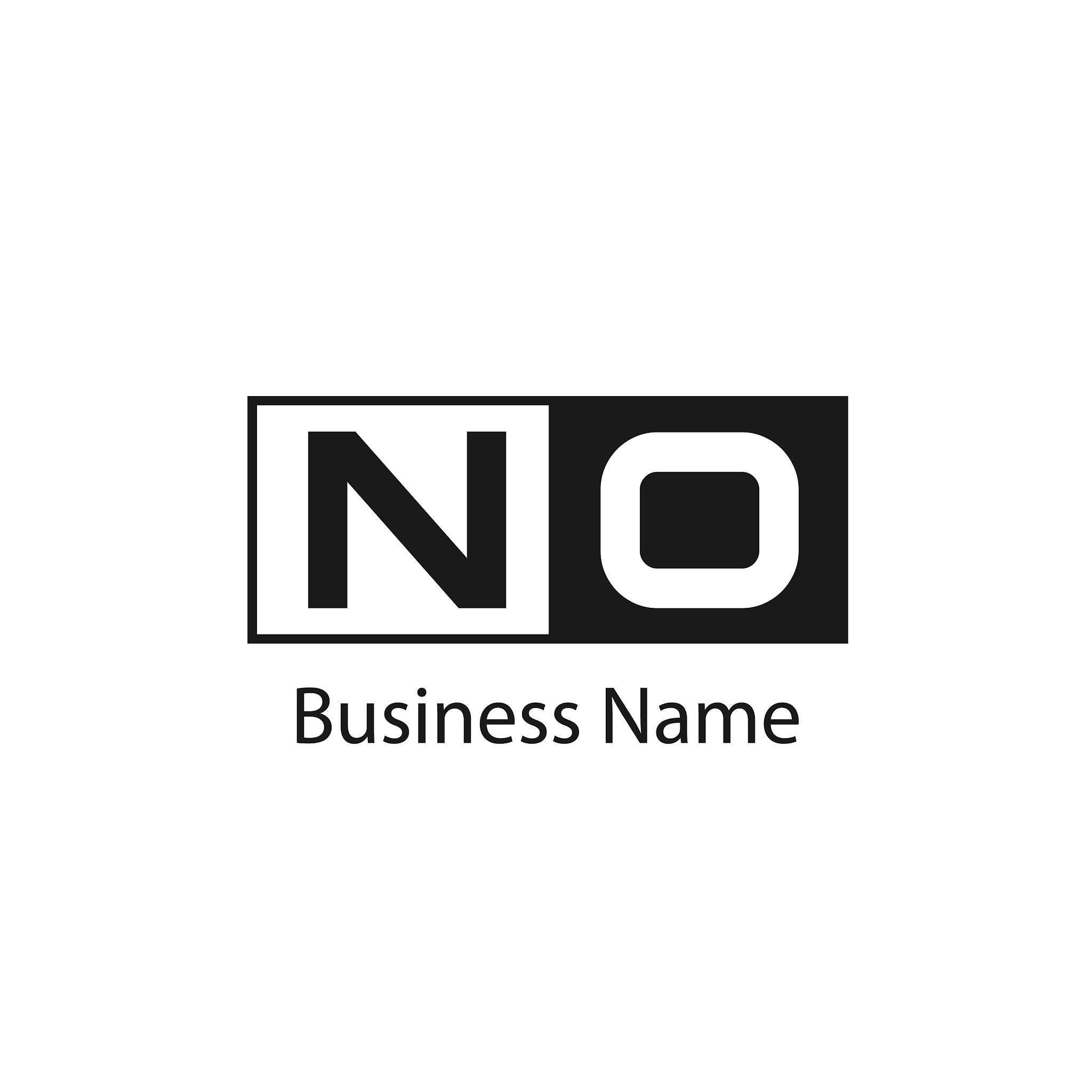 initial letter no logo template design