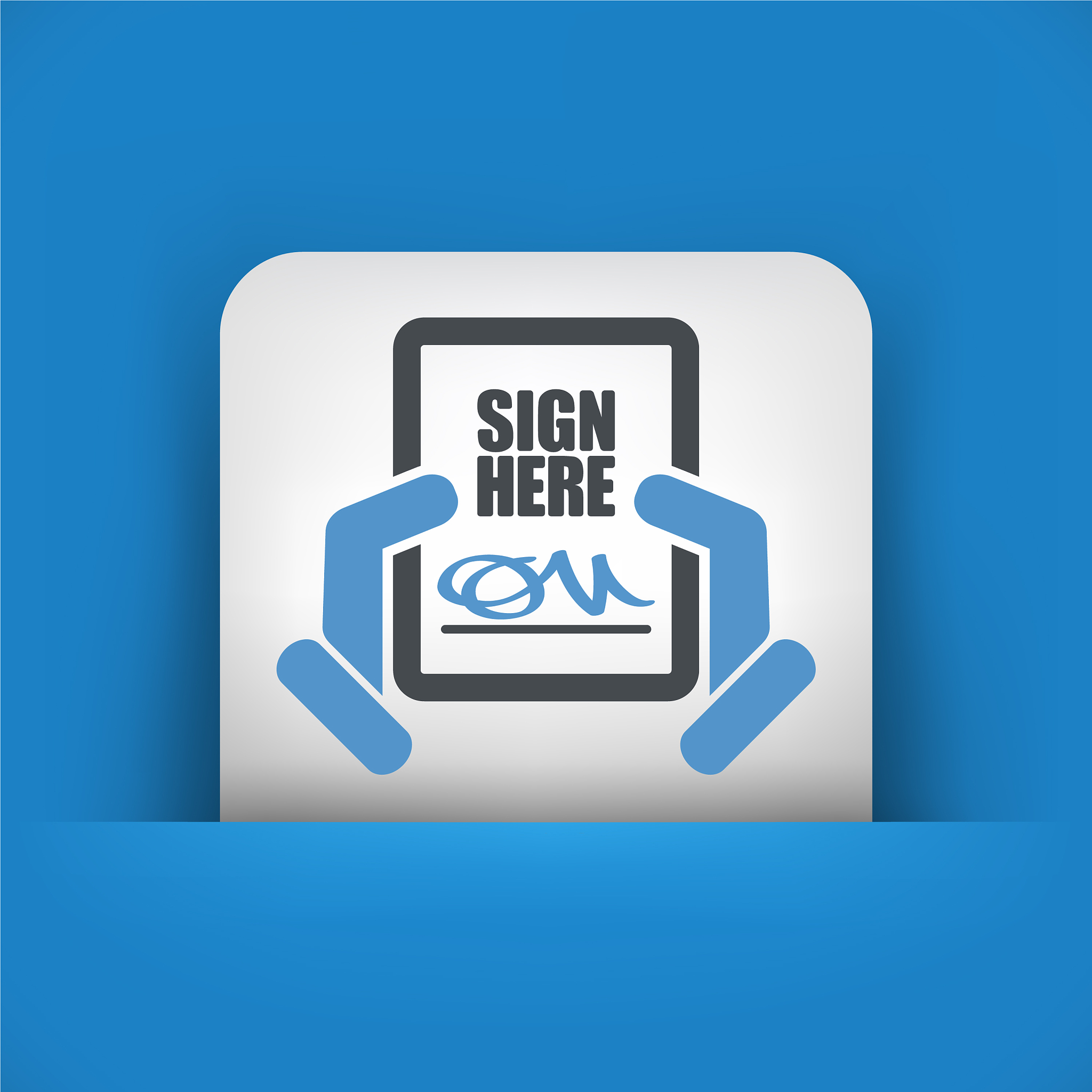 sign on document