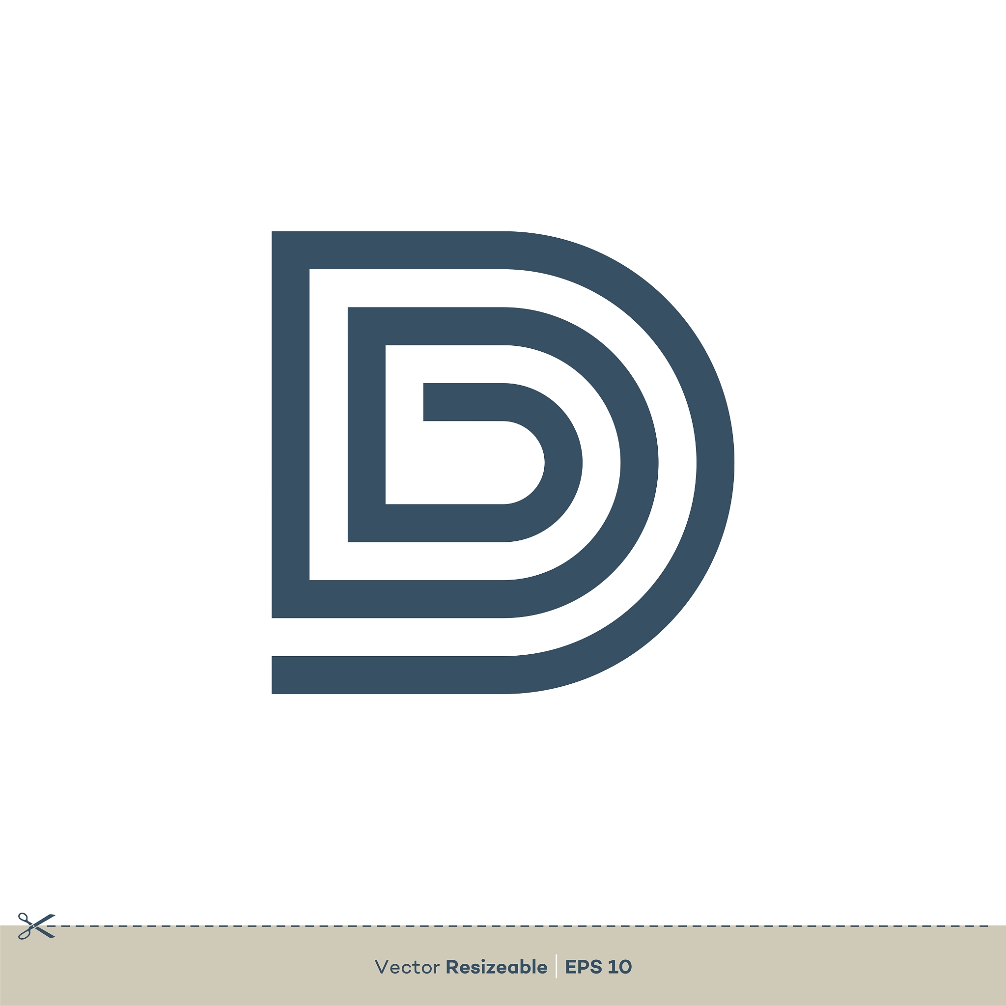 d letter logo template illustration design. vector eps 10.