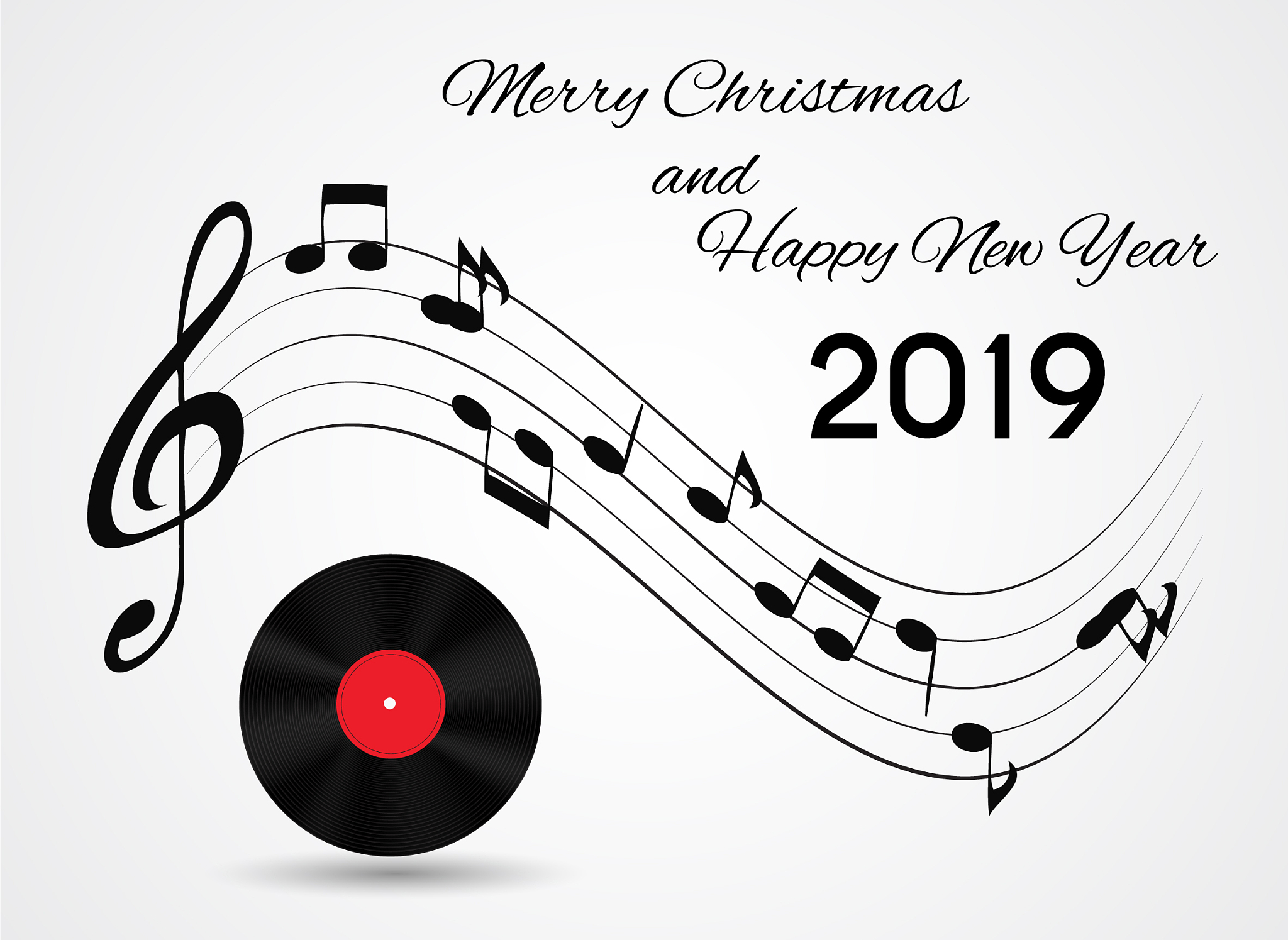 2019 happy new year and merry christmas on