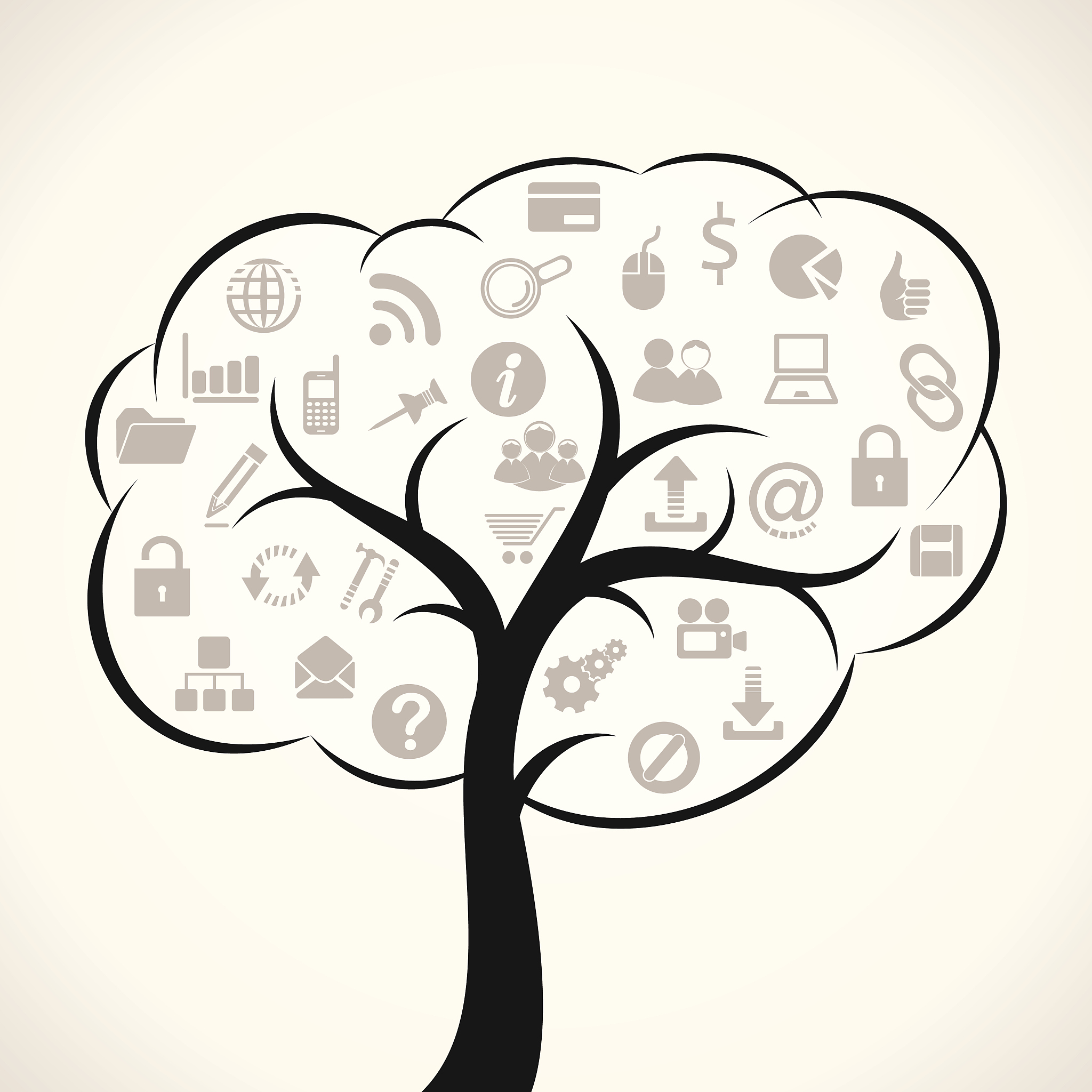 creative icon tree