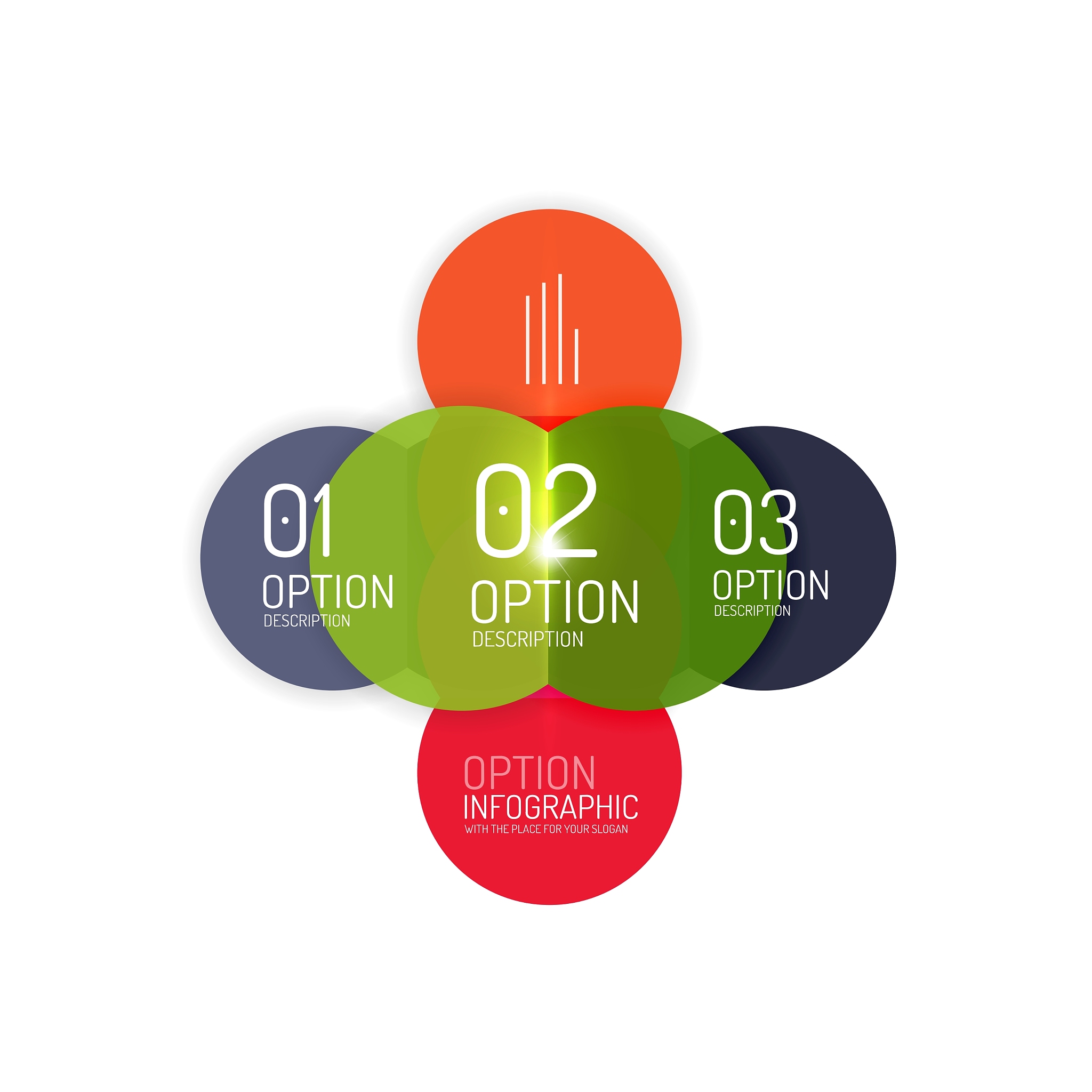 geometric modern infographic options templates