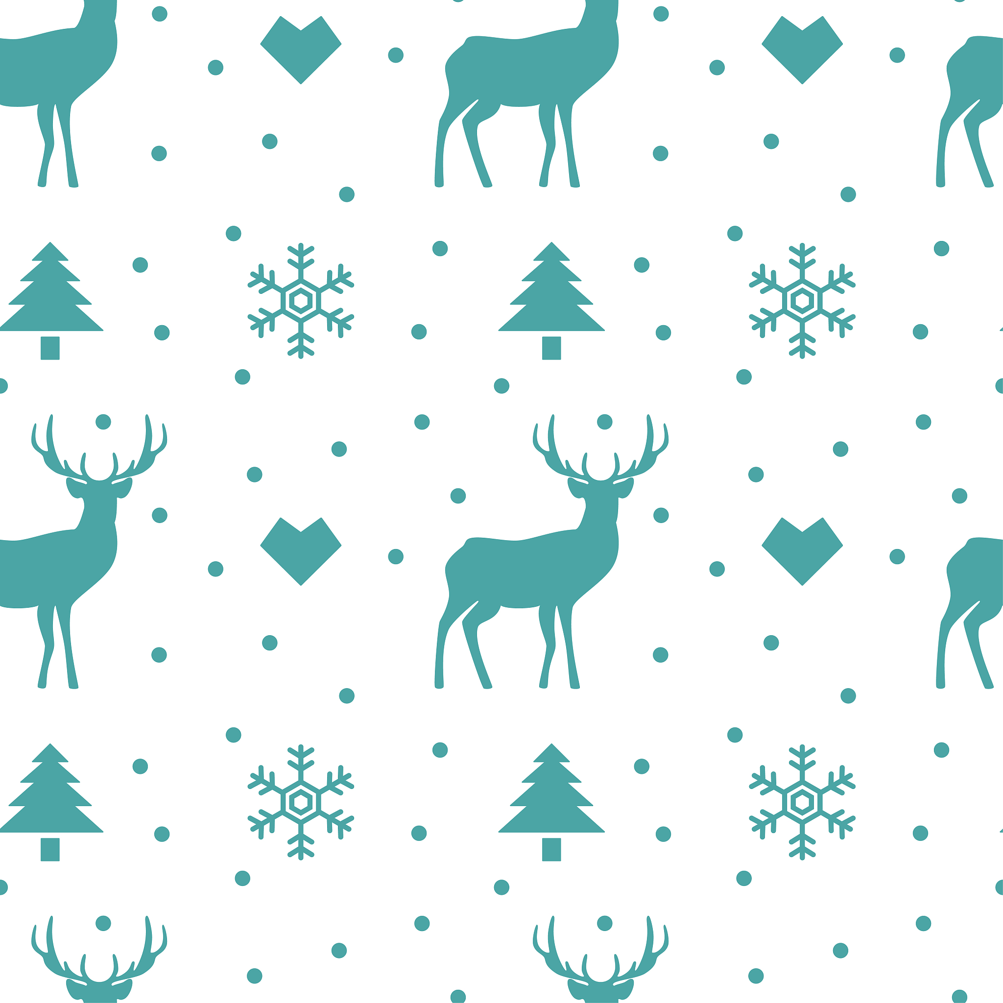winter themed seamless pattern