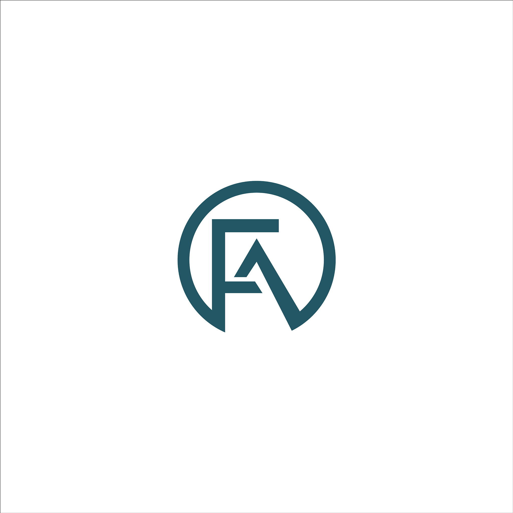 initial letter af or fa logo design template