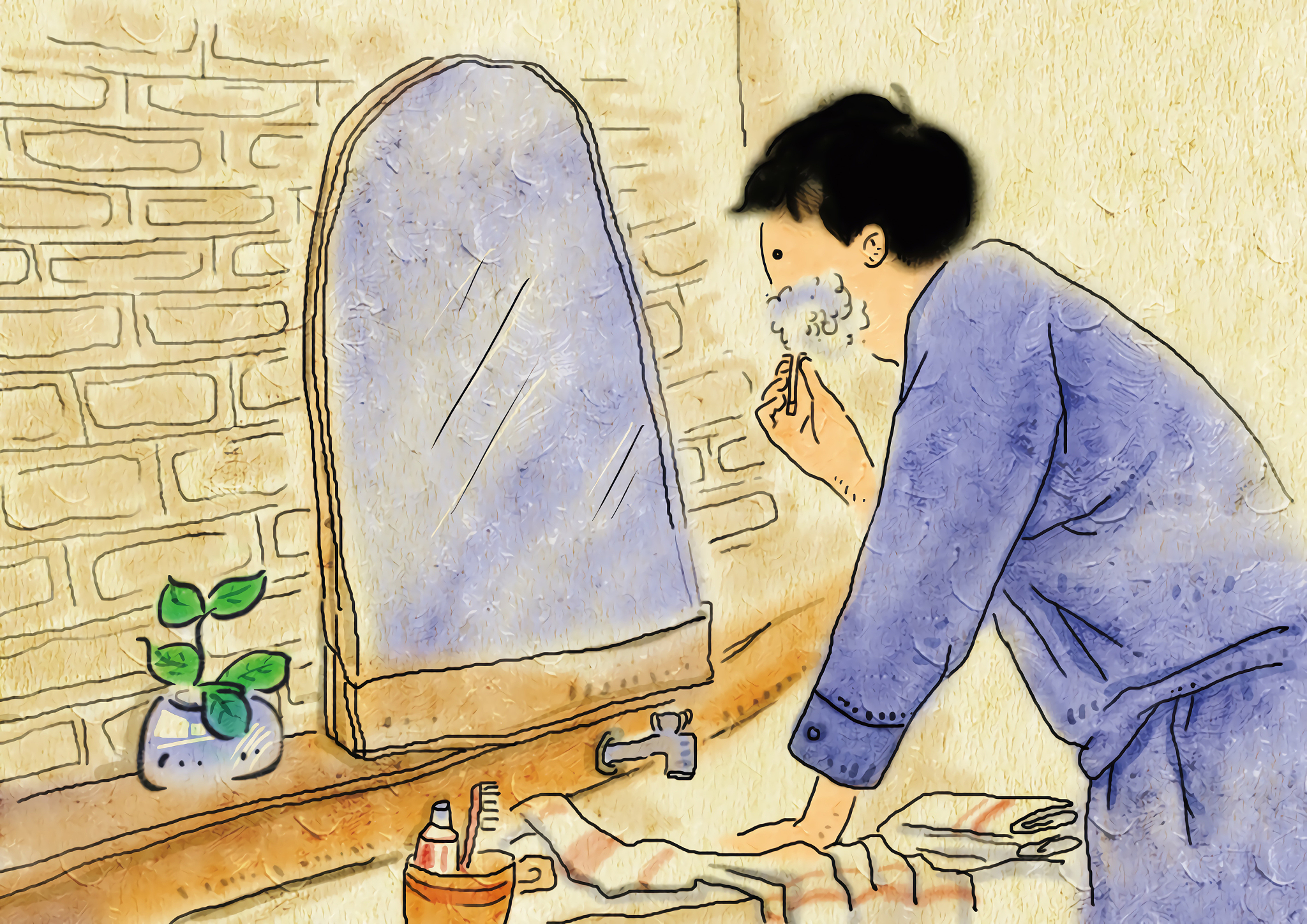 童话<strong>故事</strong>,儿童,绘本,线条画,一个男孩,家,家庭,手稿,一个人,日光