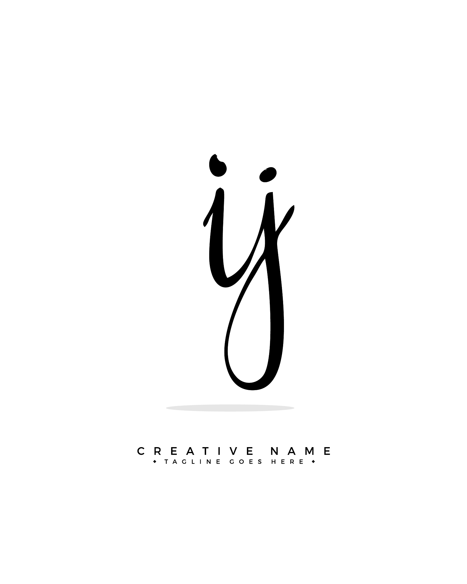 i j ij initial logo signature handwriting