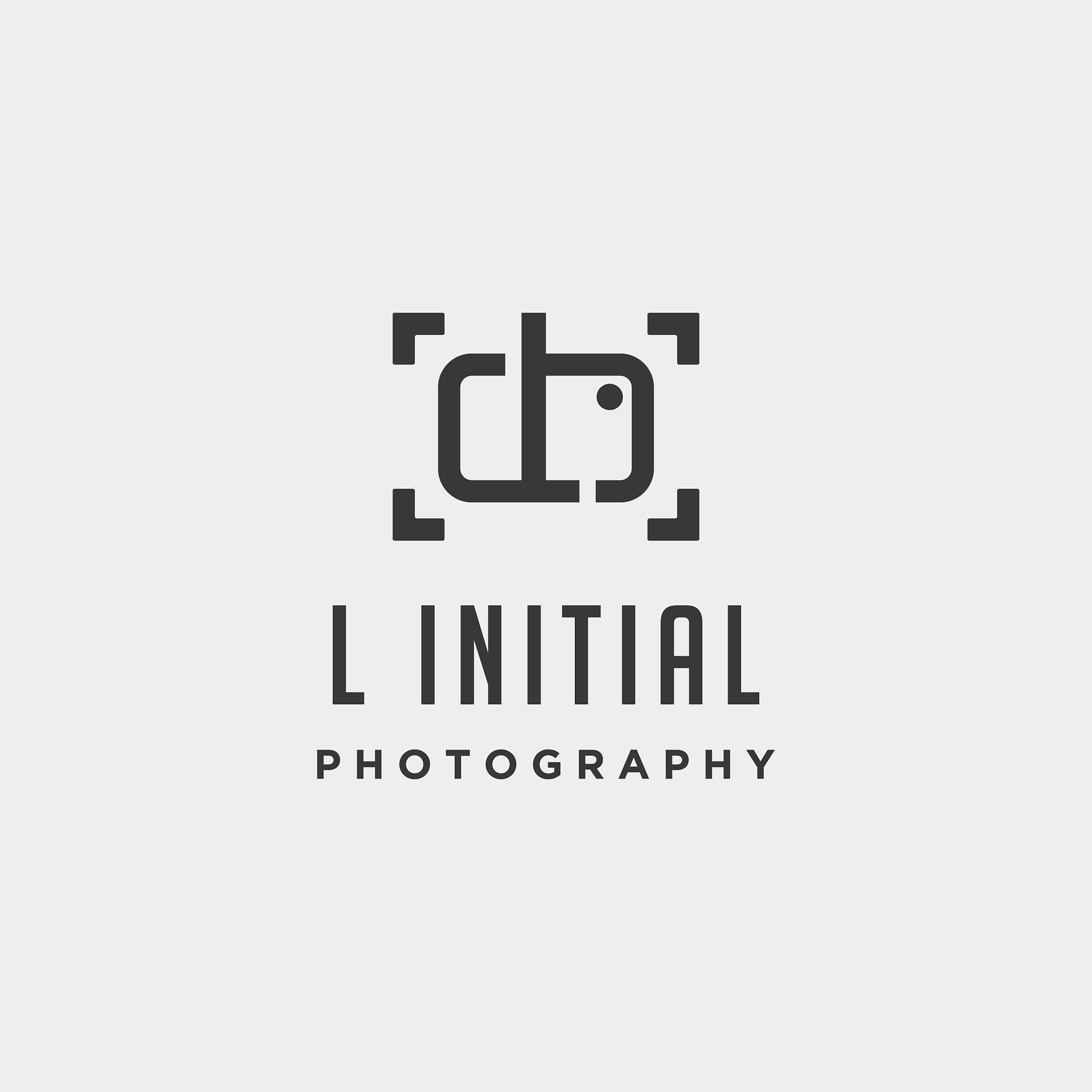l initial photography logo template design