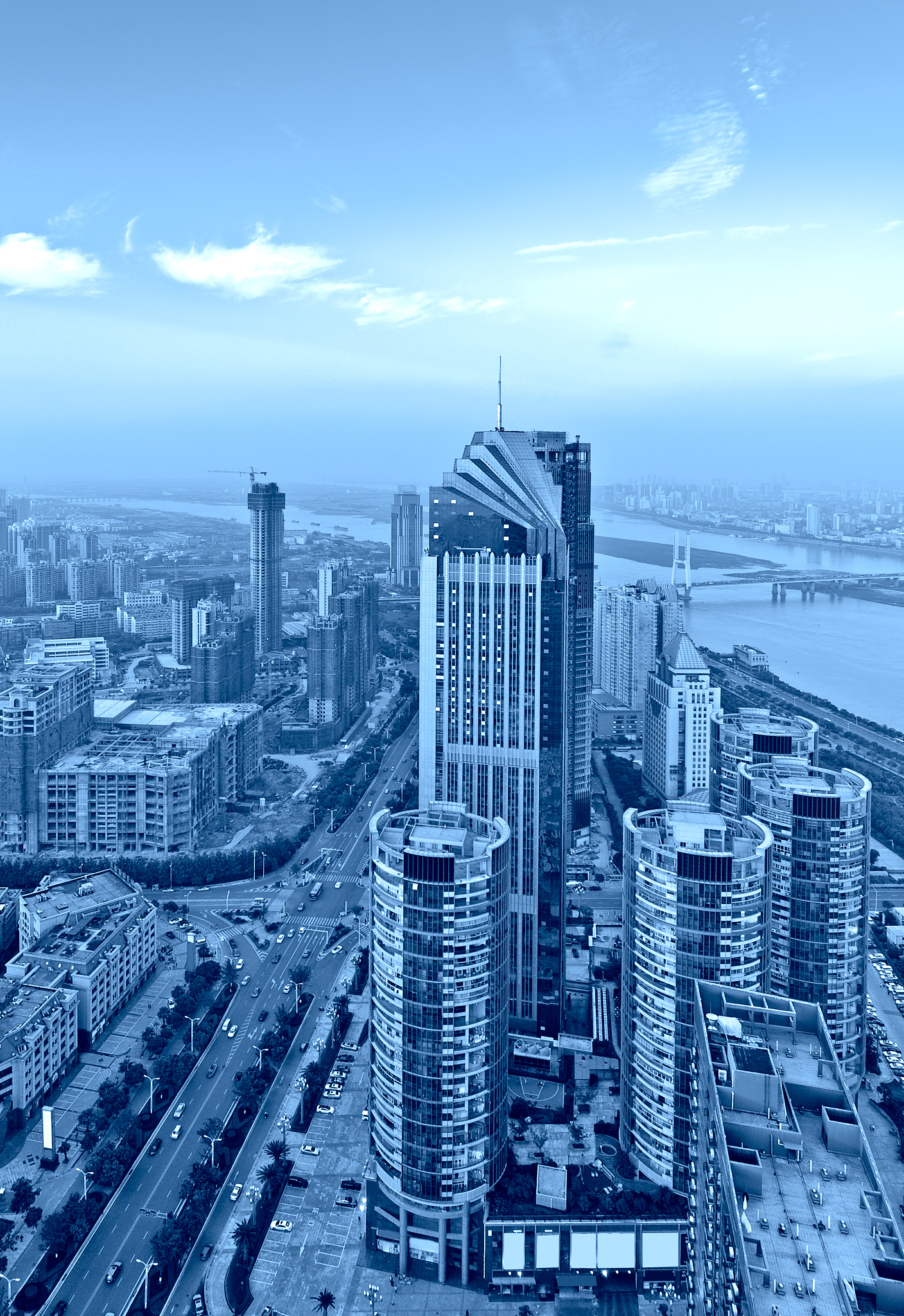 the modern building background in