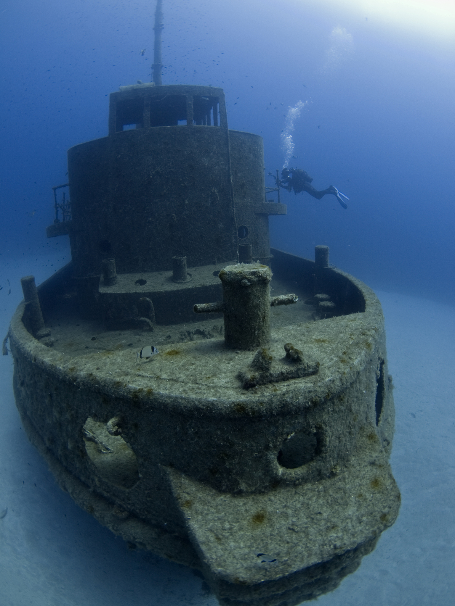 scuba diver on a wreck