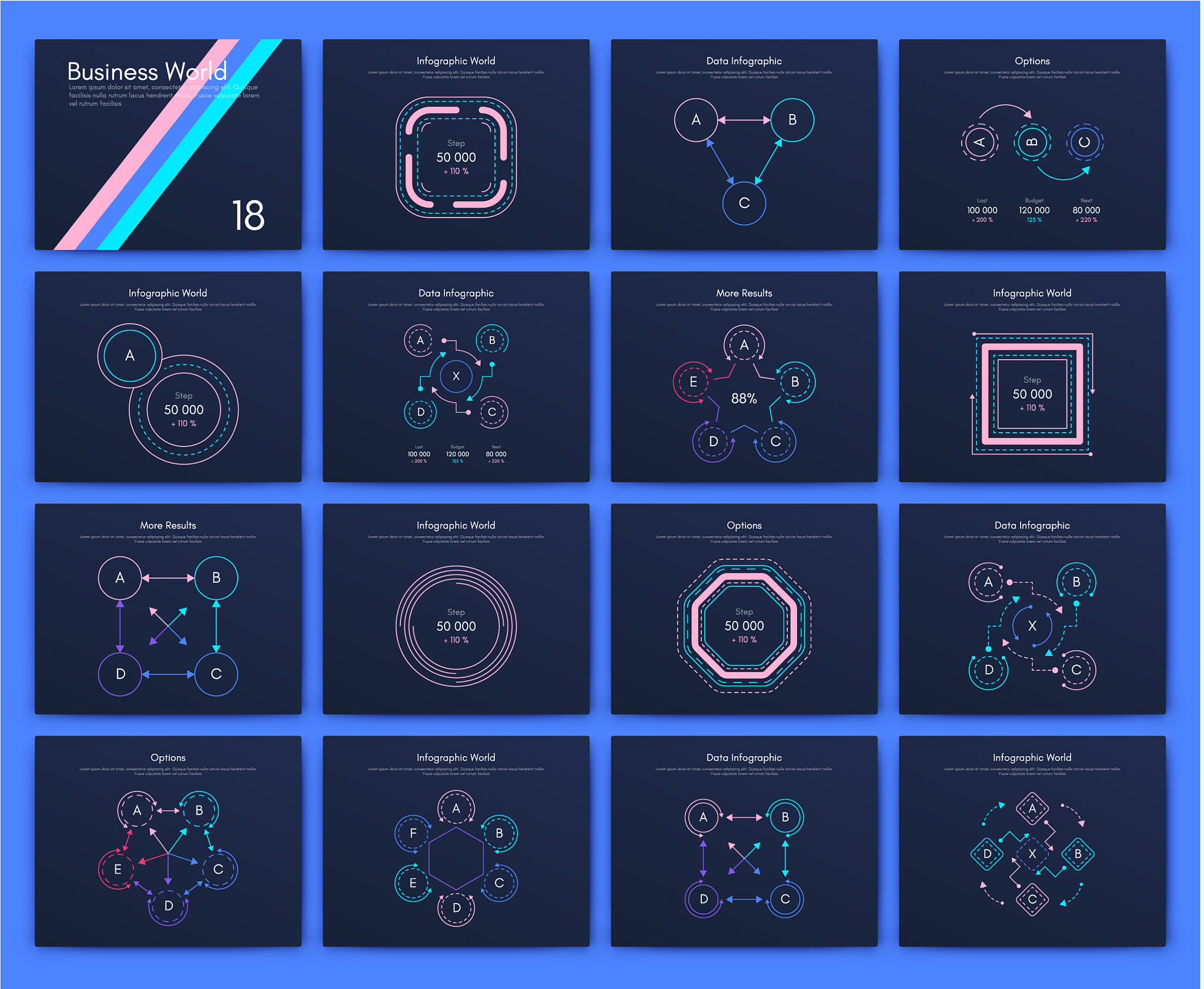 big set infographics elements eps10 stock