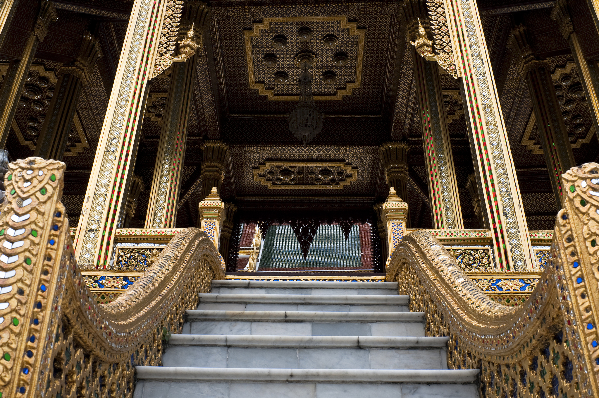 temple entrance at the grand palace in bangkok, thailand