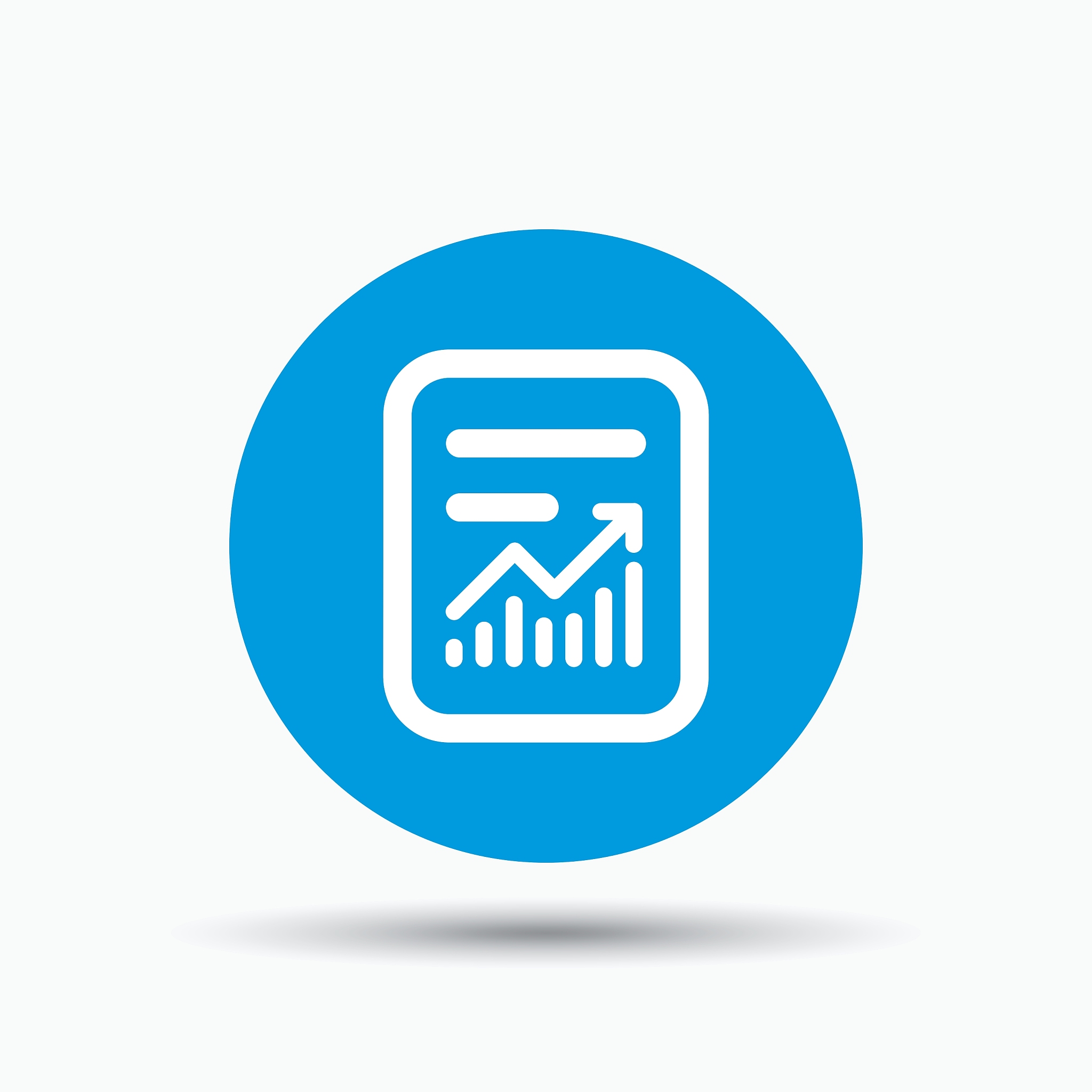 report file icon document page with statistics