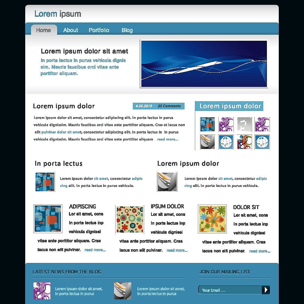 modern website template vector illustration