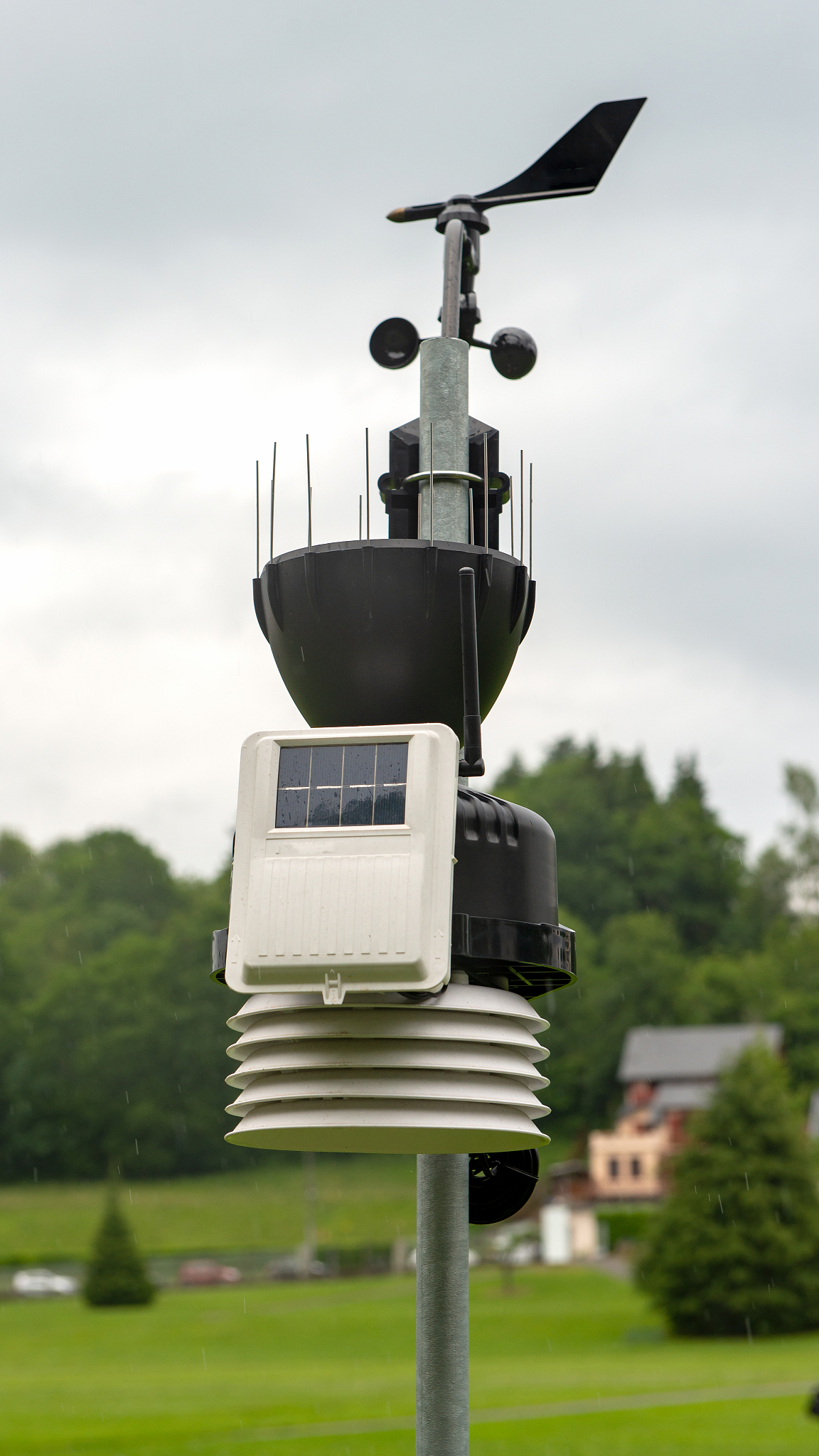 a small weather station in the countryside