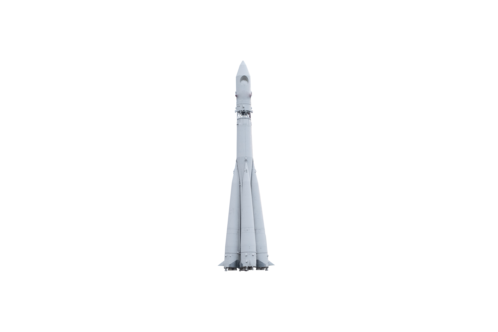 soviet space rocket on a white background