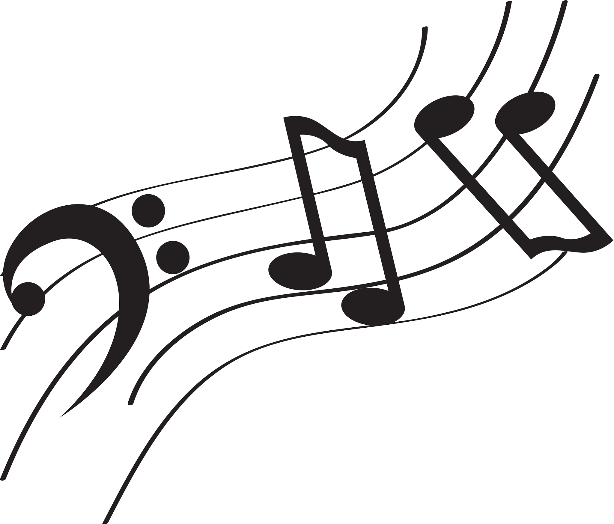 isolated music pentagram