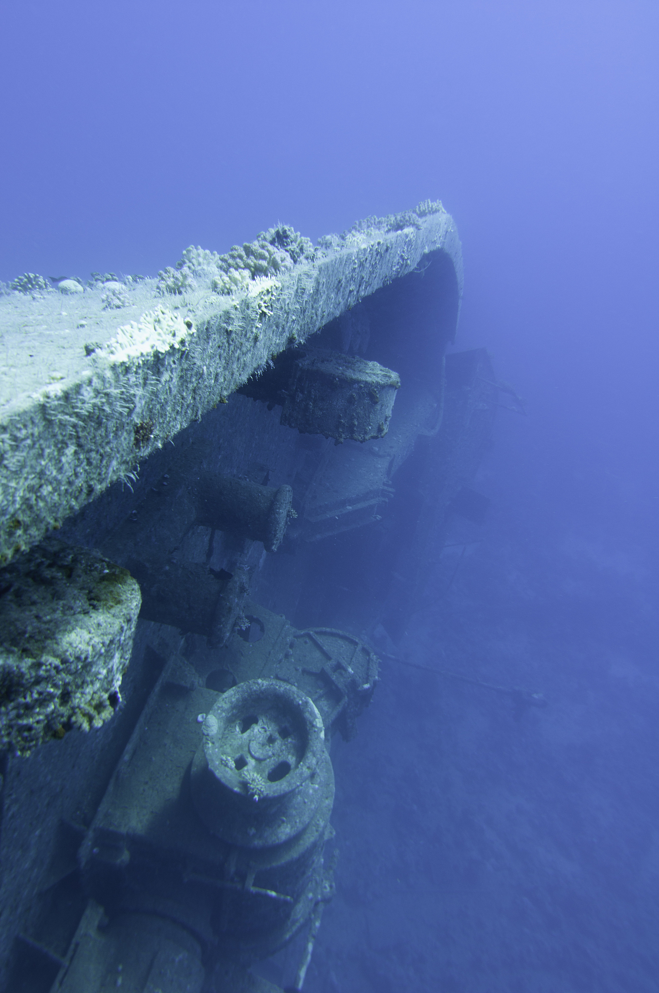 shipwreck on her side