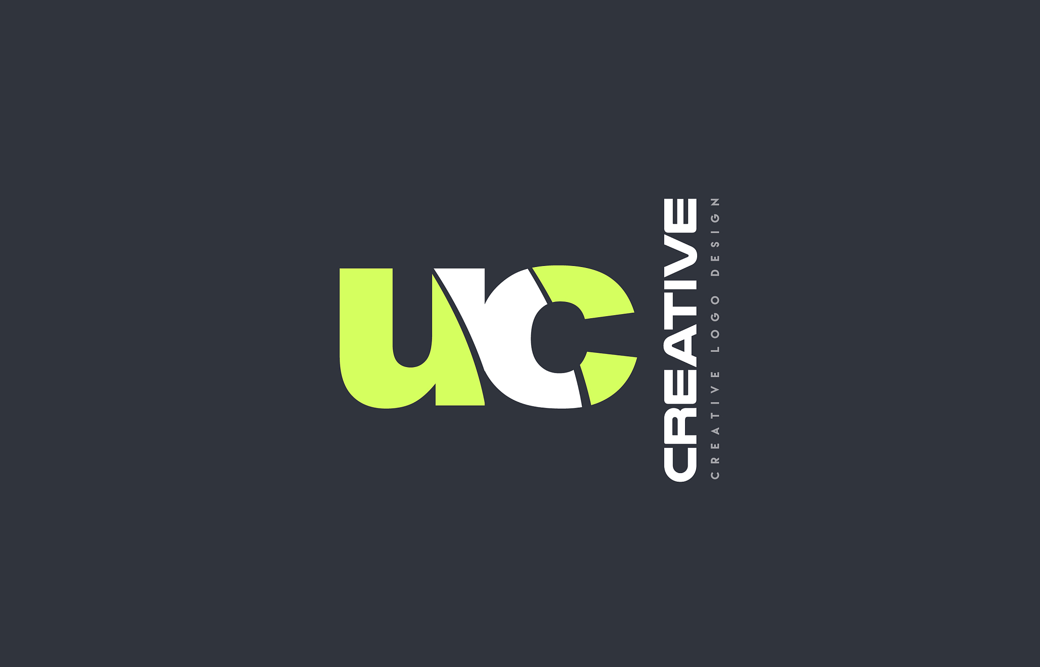 green letter uc u c combination logo icon company