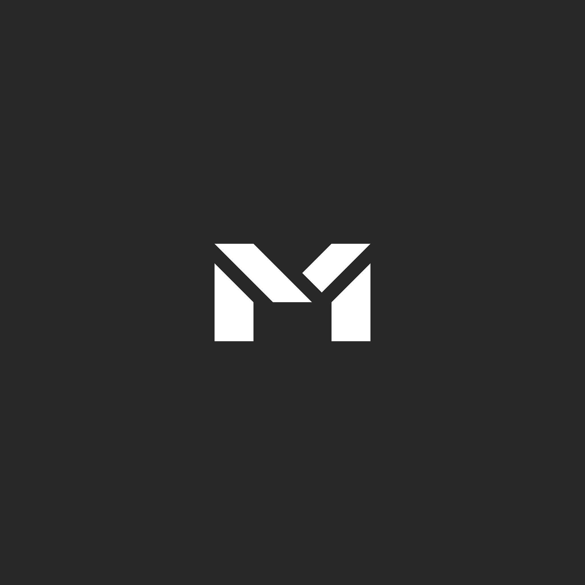 letter m logo for business card black and white