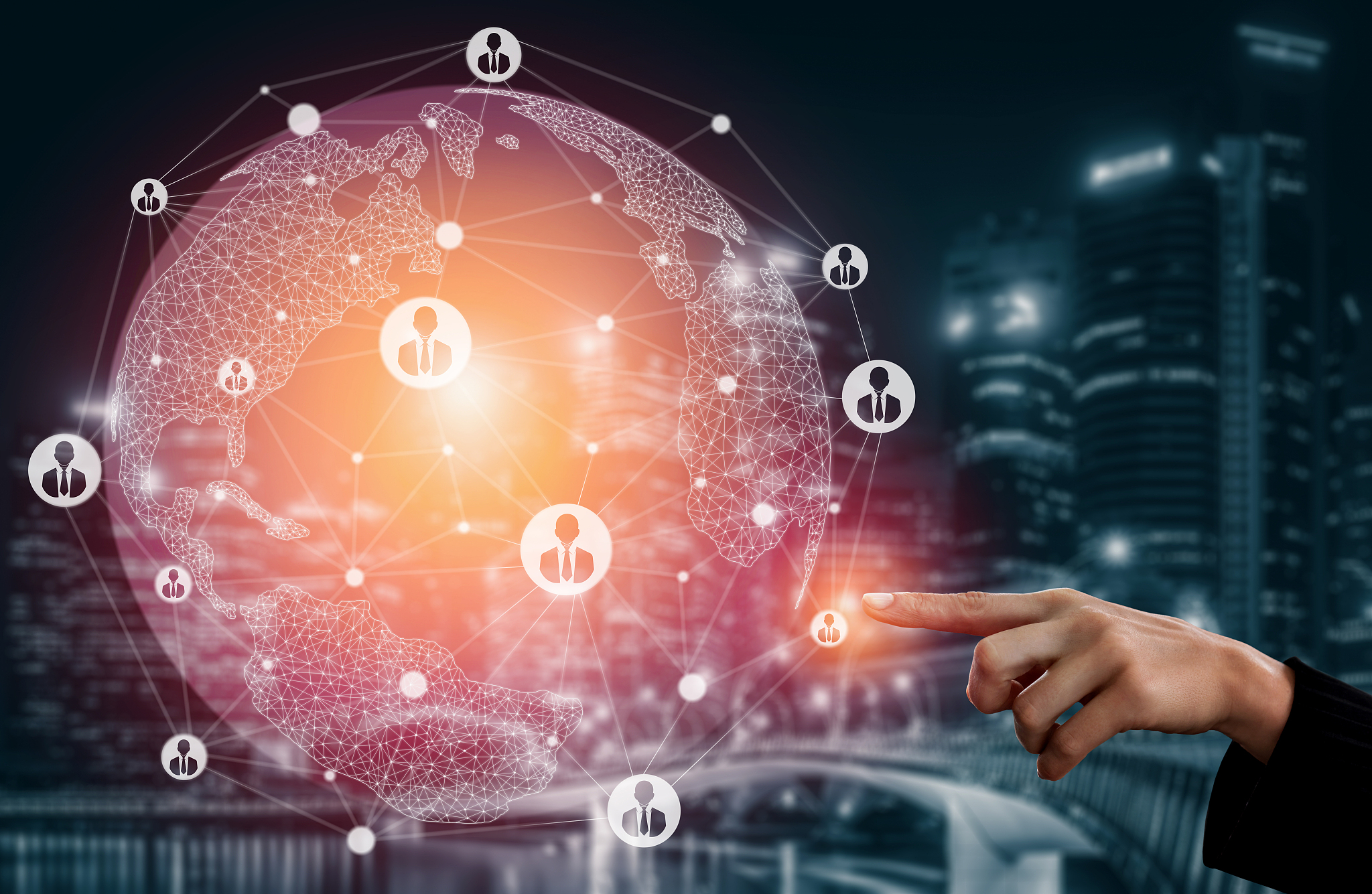 human resources and people networking concept