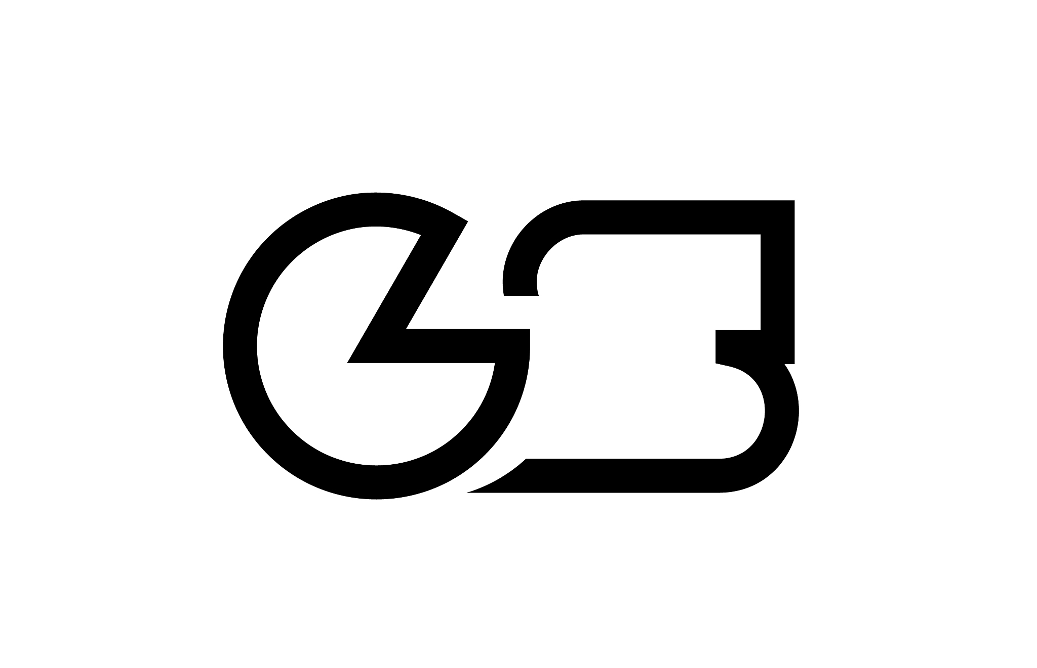 black and white alphabet letter logo combination