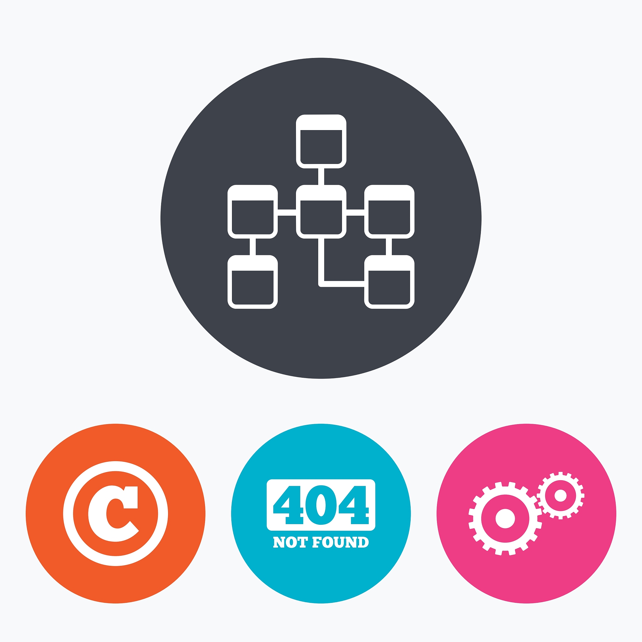 website database icon copyrights and repair