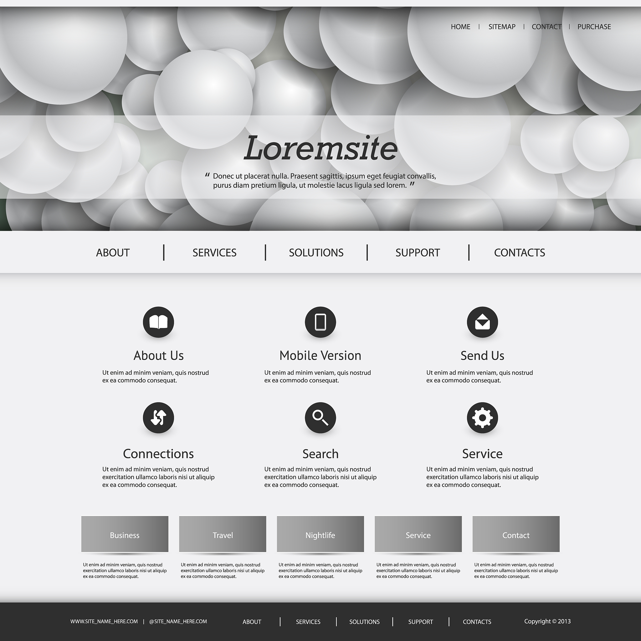one page website template