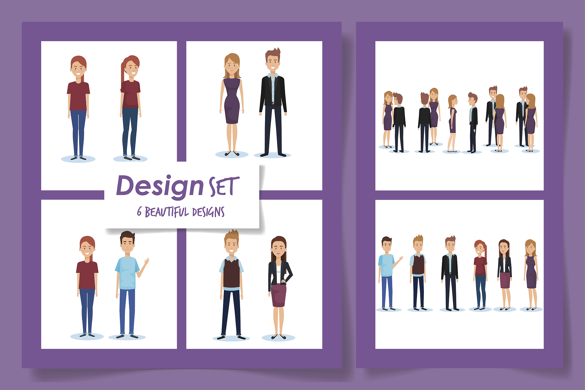 six design of elegant business people