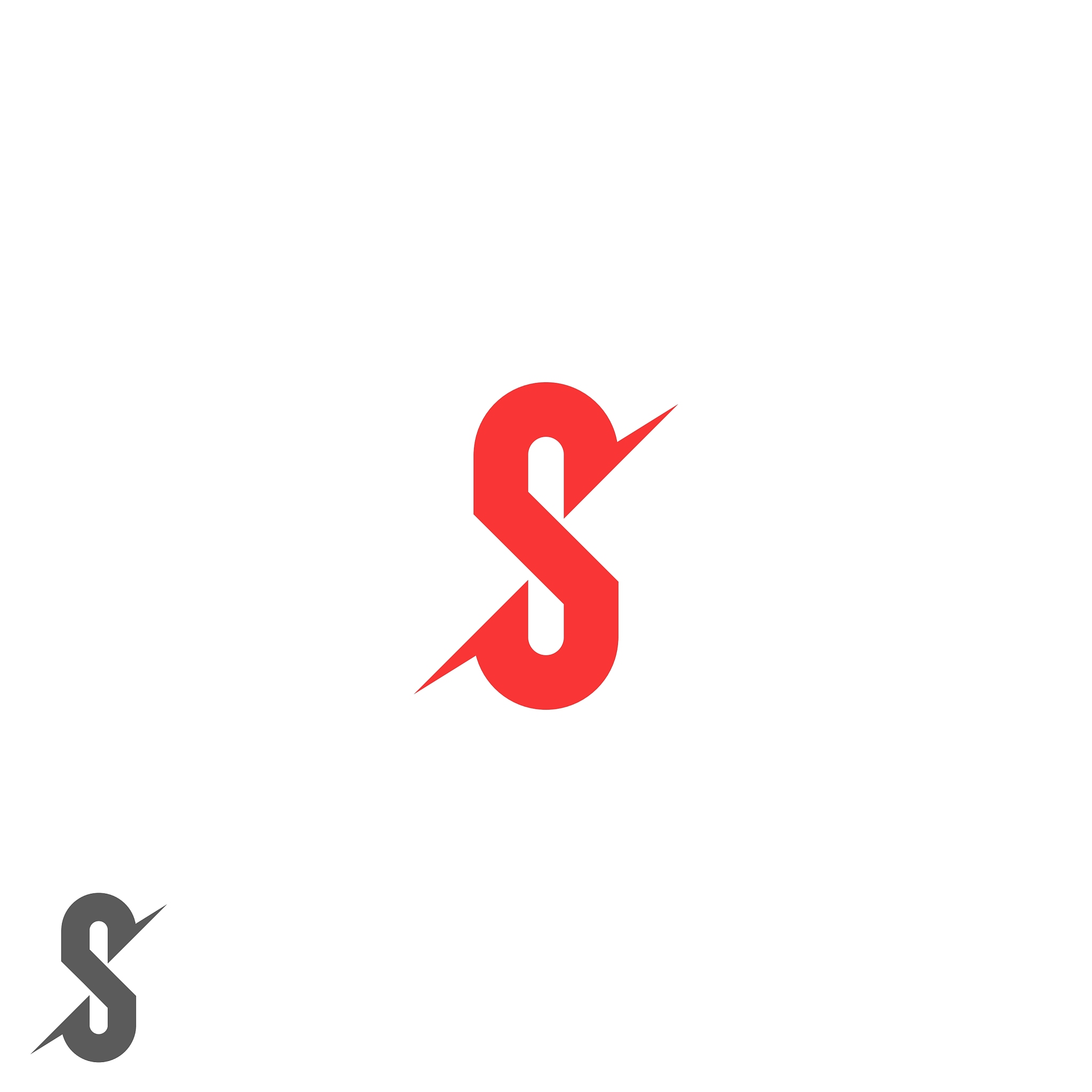 letter s logo abstract typography design template