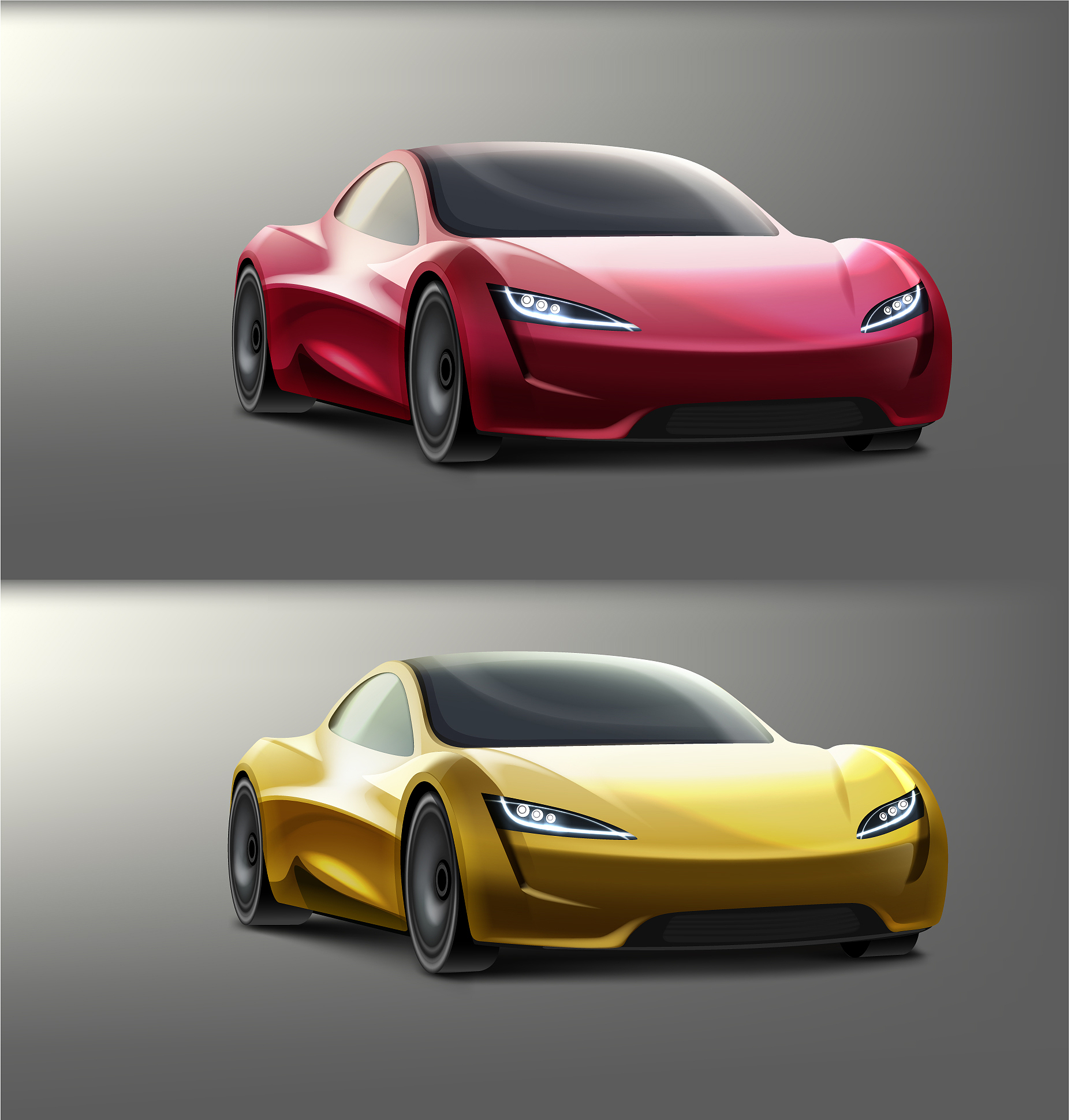 colored supercars